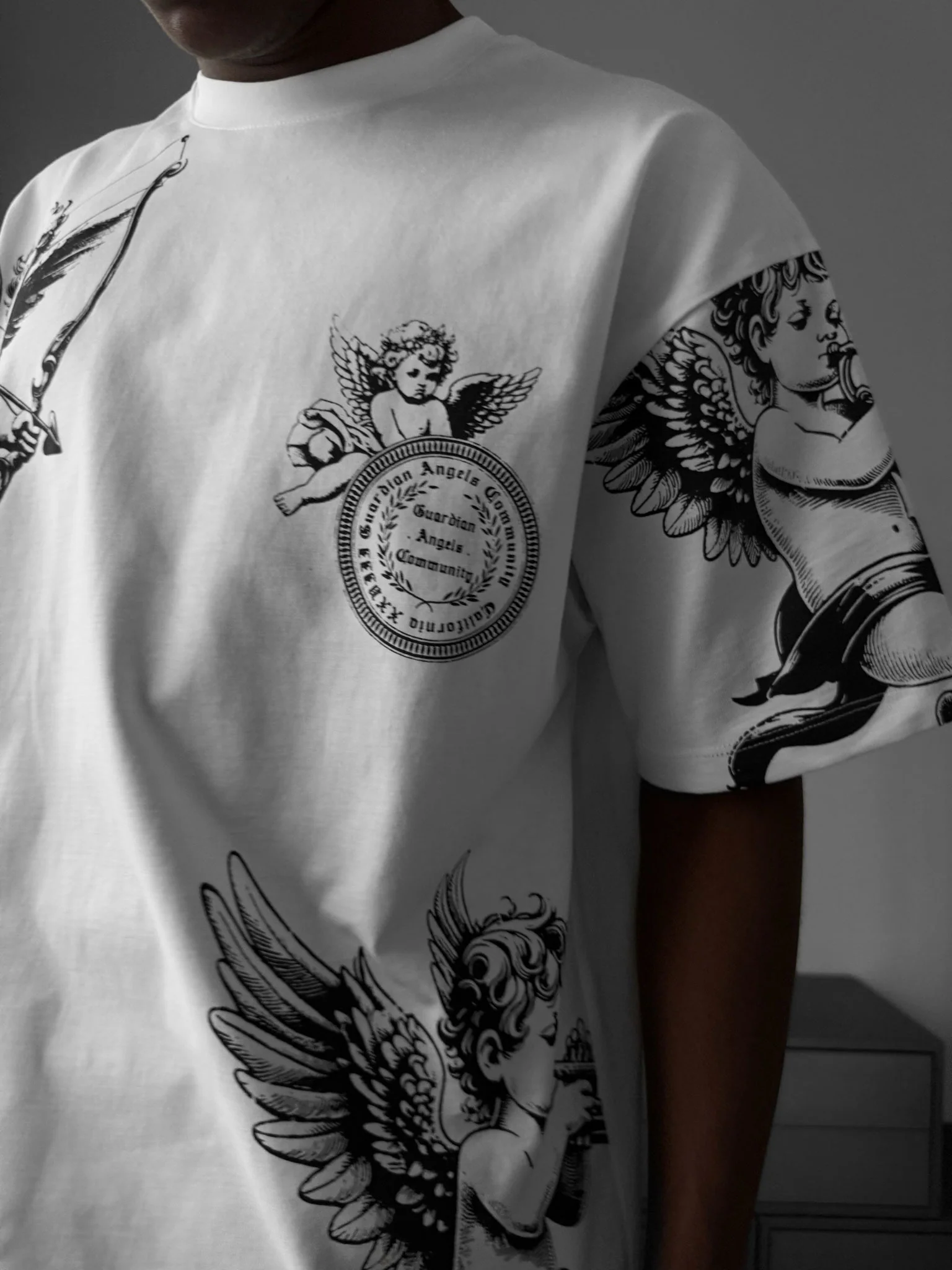 Oversize Guardian Angels T-Shirt - Ecru - Image 2