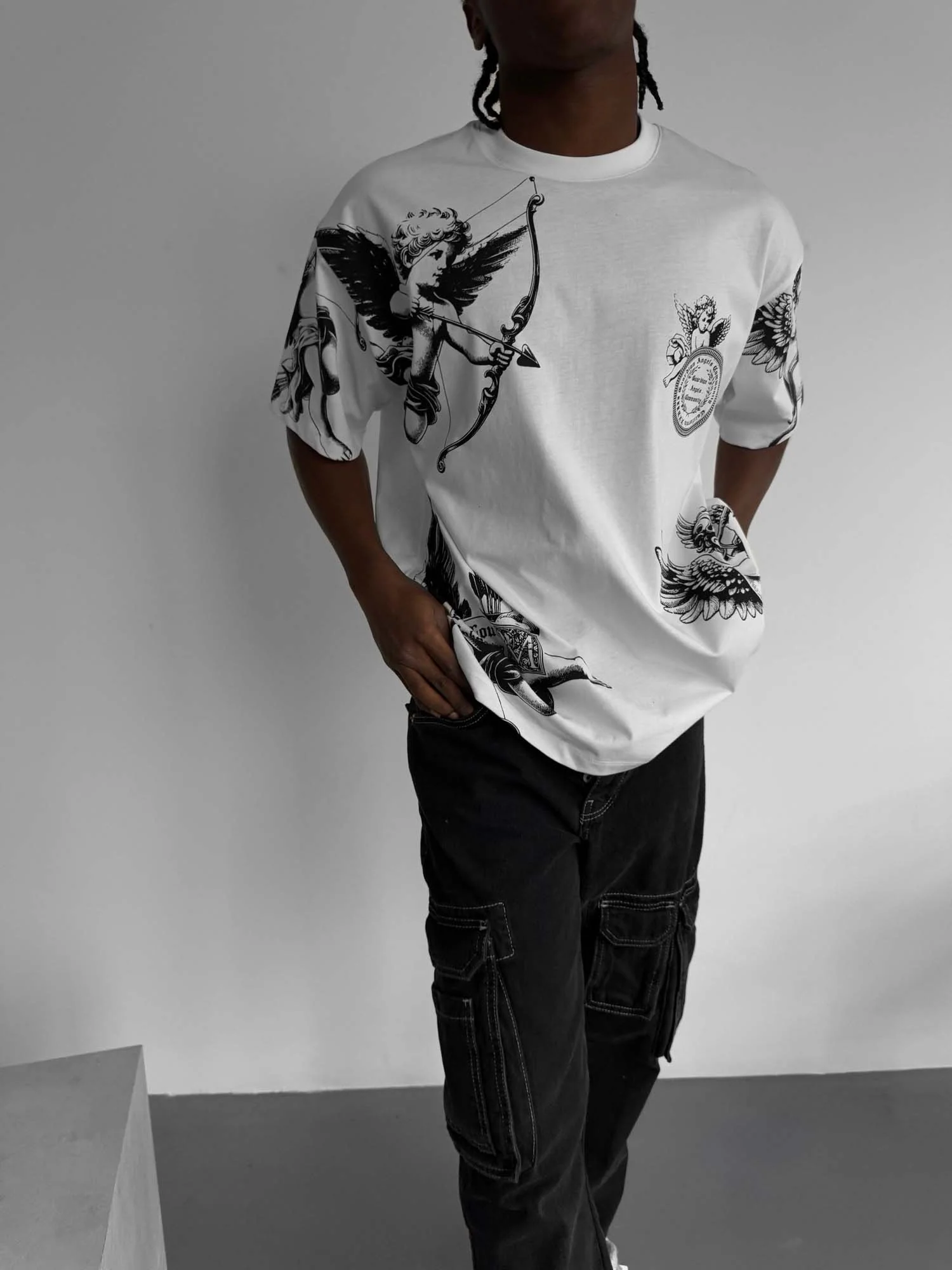 Oversize Guardian Angels T-Shirt - Ecru - Image 3