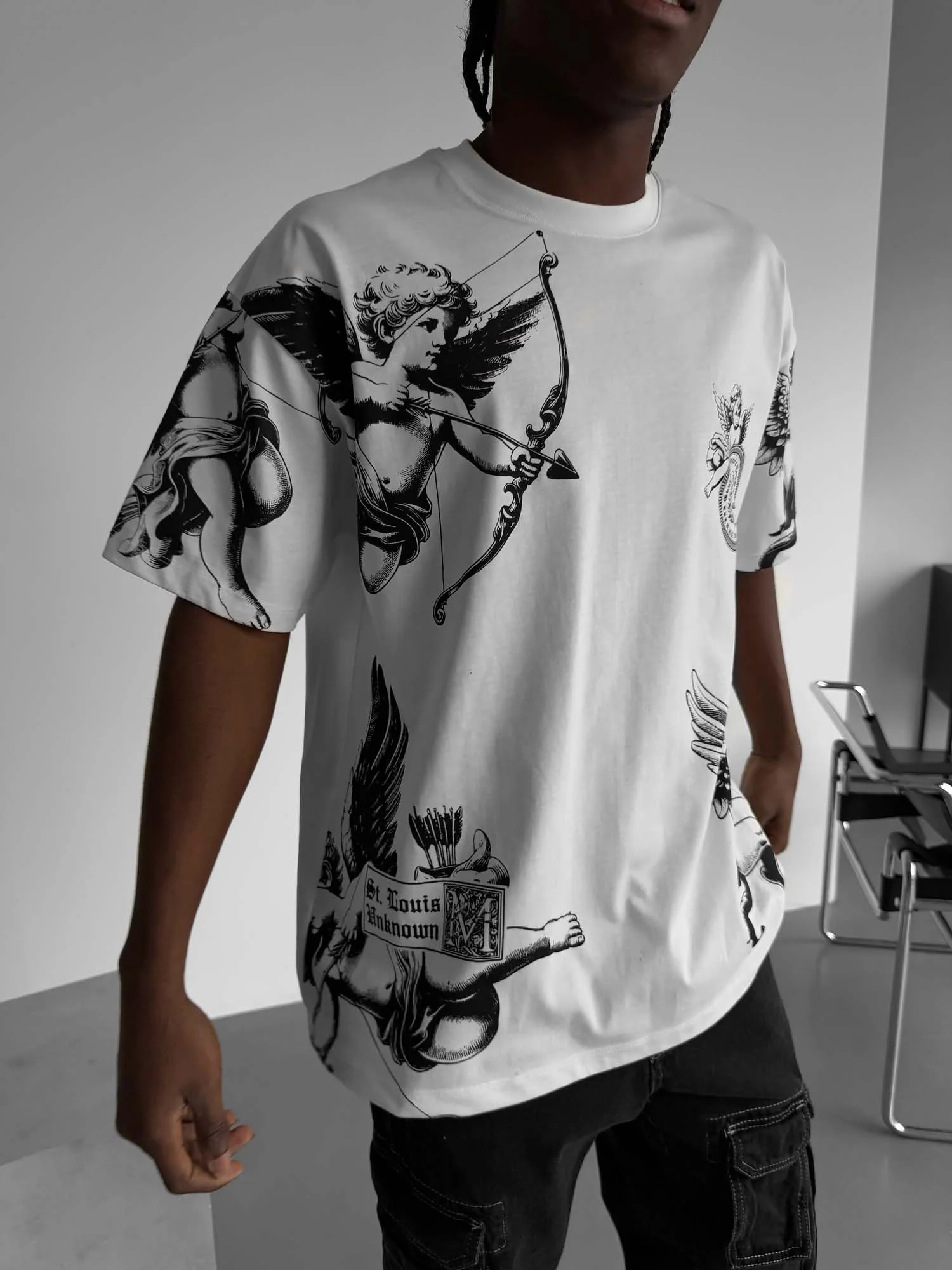 Oversize Guardian Angels T-Shirt - Ecru - Image 4