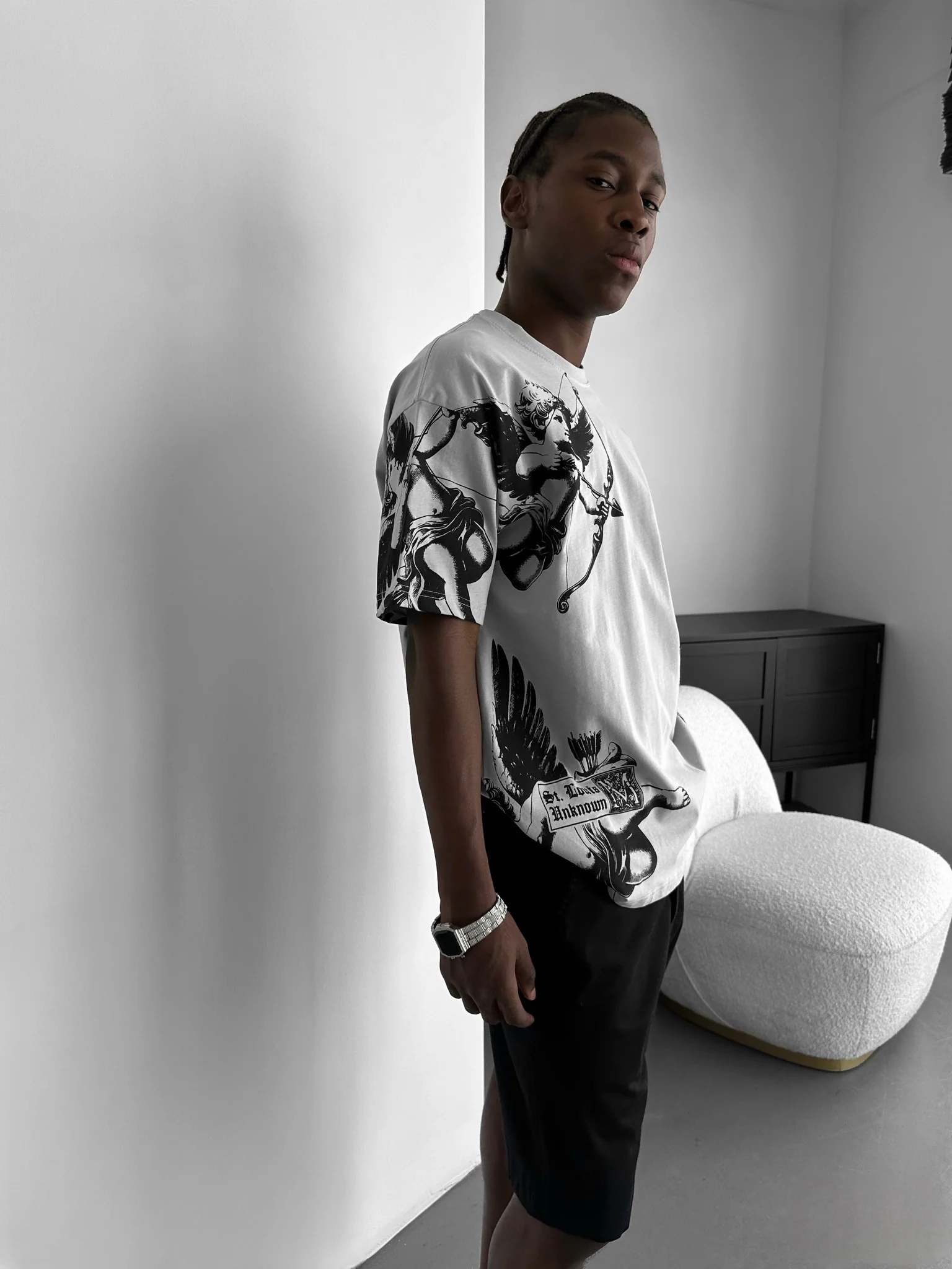 Oversize Guardian Angels T-Shirt - Grey - Image 2