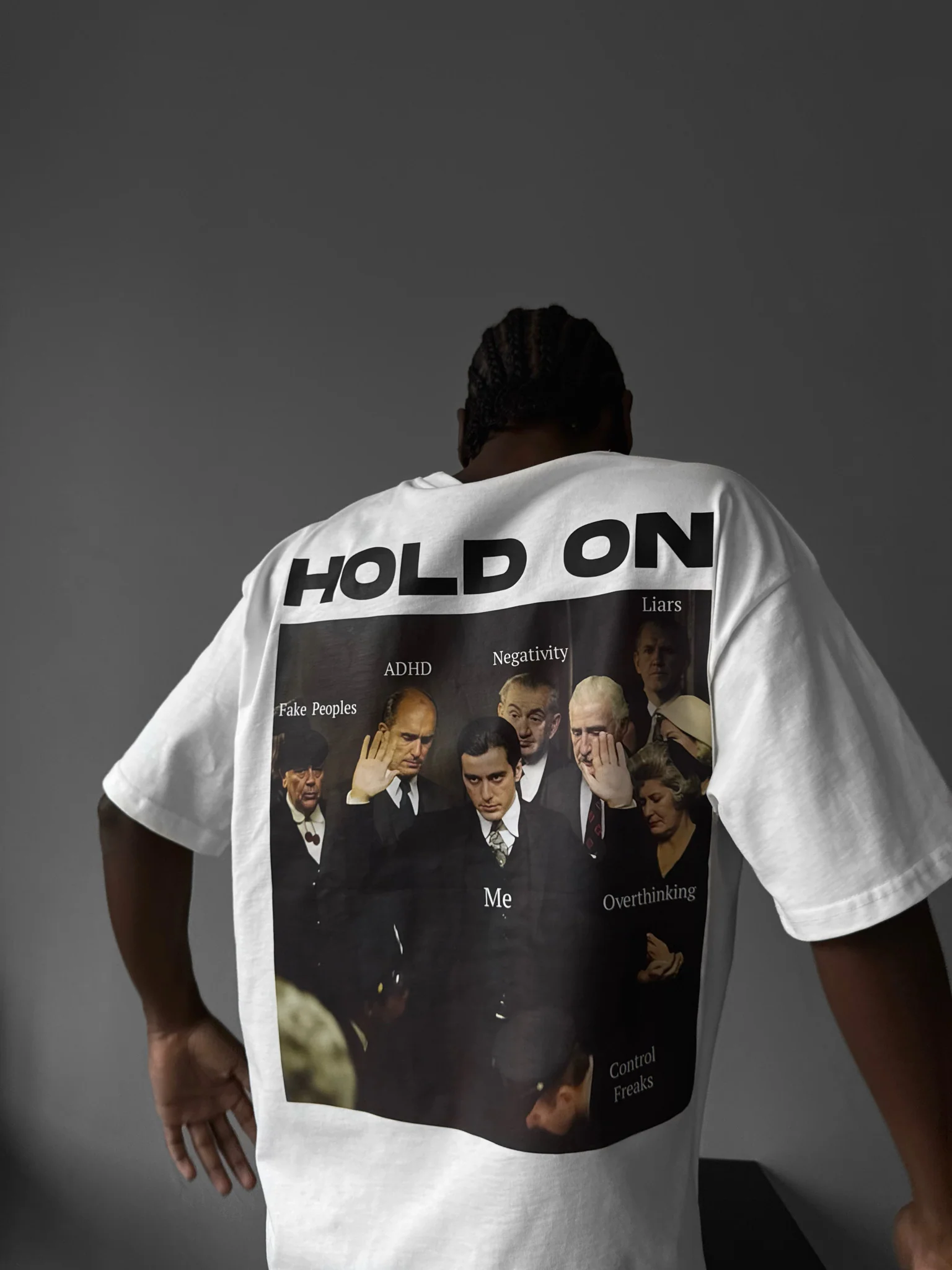 Oversize "Hold On" T-Shirt - Ecru - Image 2