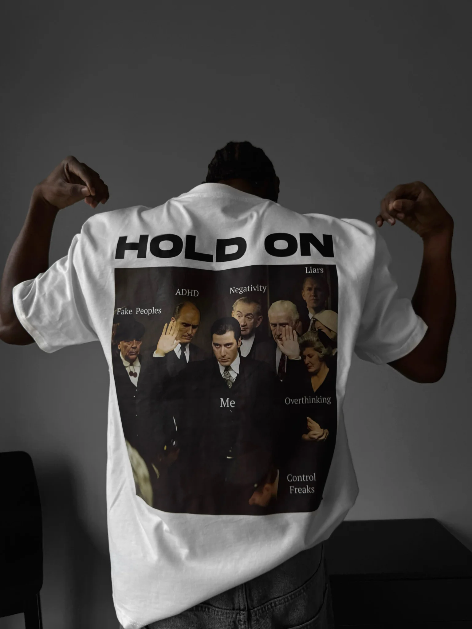 Oversize "Hold On" T-Shirt - Ecru - Image 3