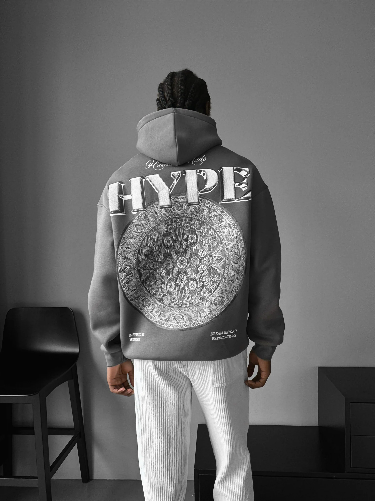 Oversize Hype Hoodie - Anthracite - Image 6