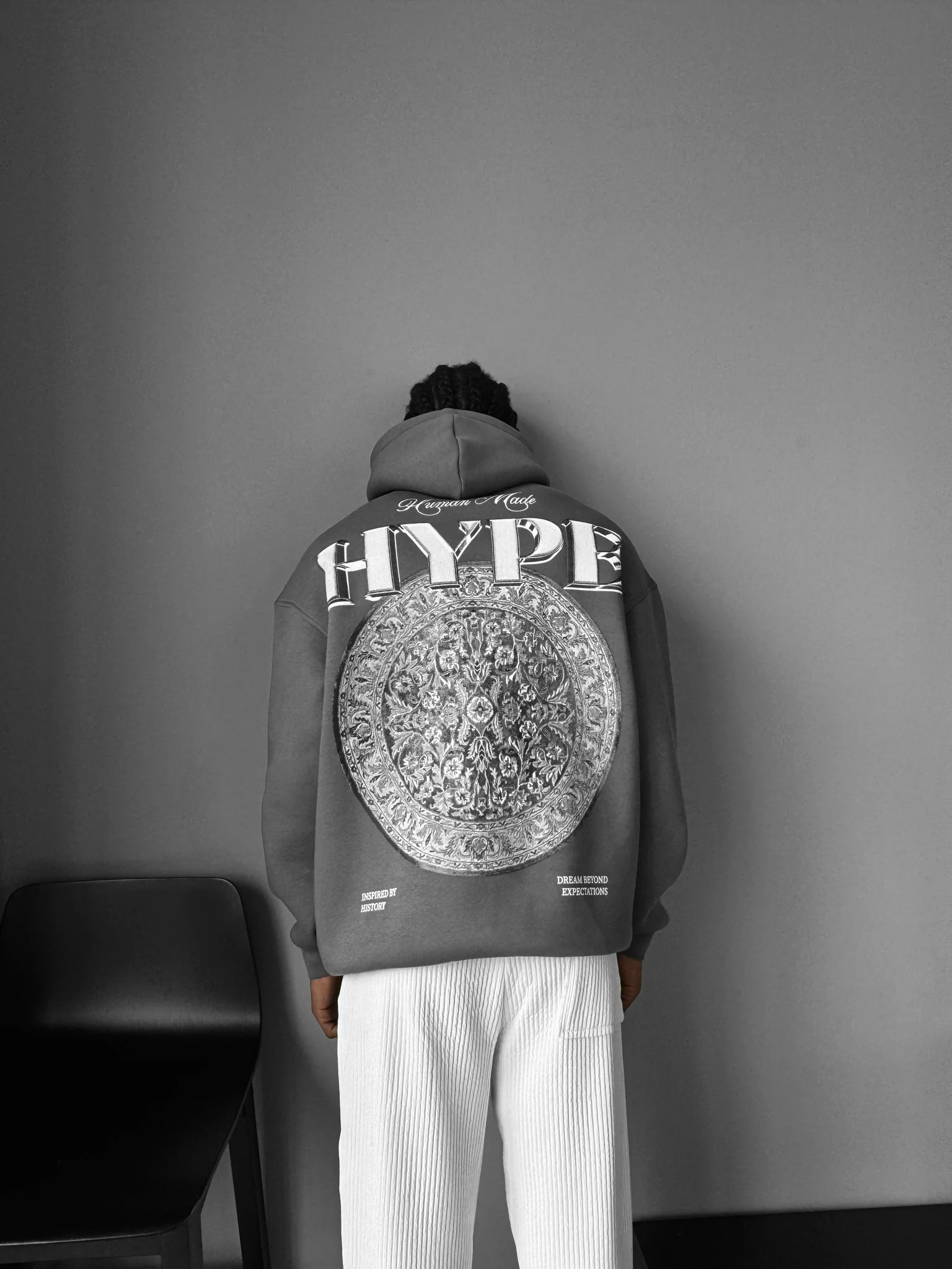 Oversize Hype Hoodie - Anthracite - Image 7