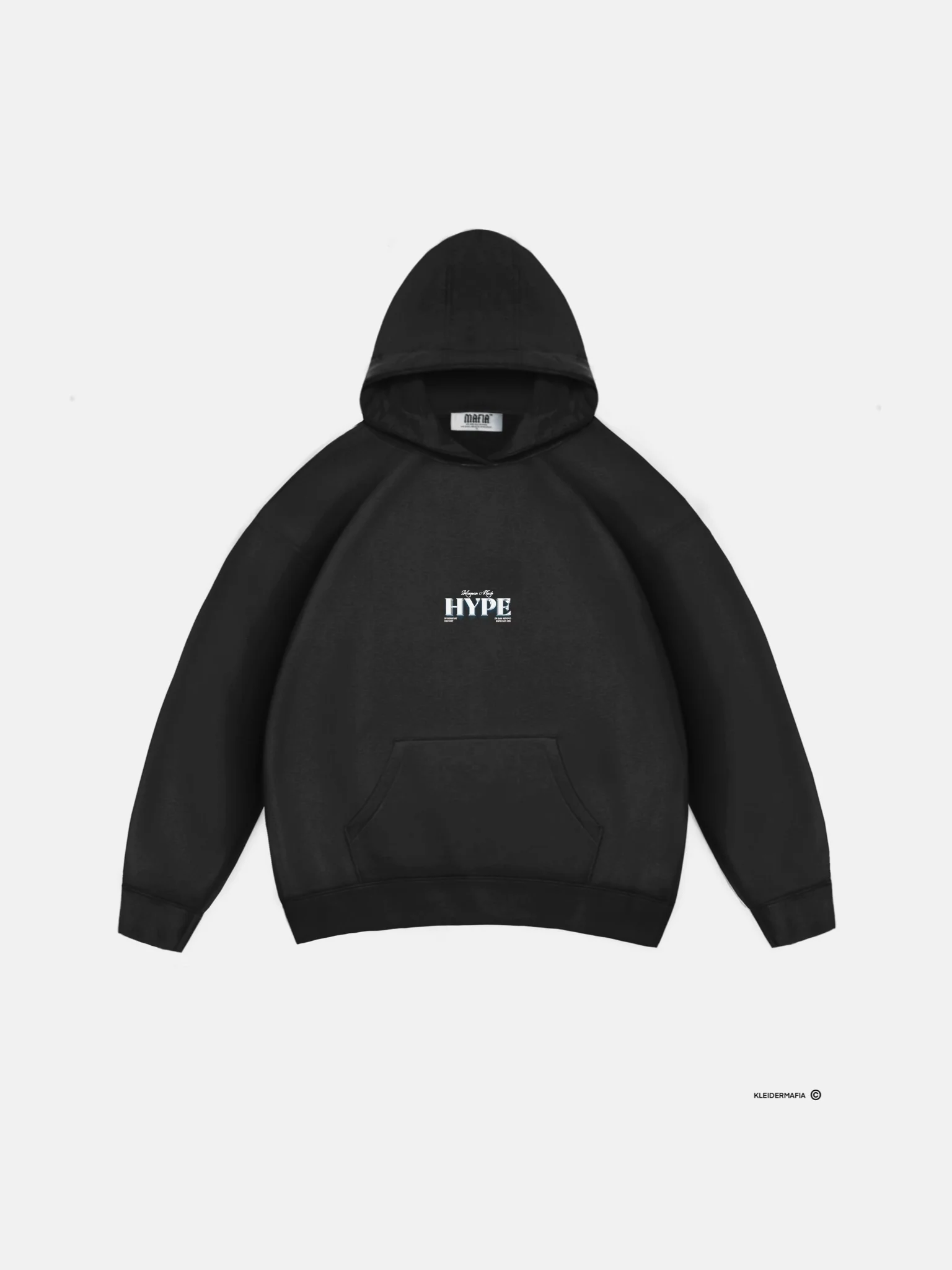 Oversize Hype Hoodie - Black - Image 5