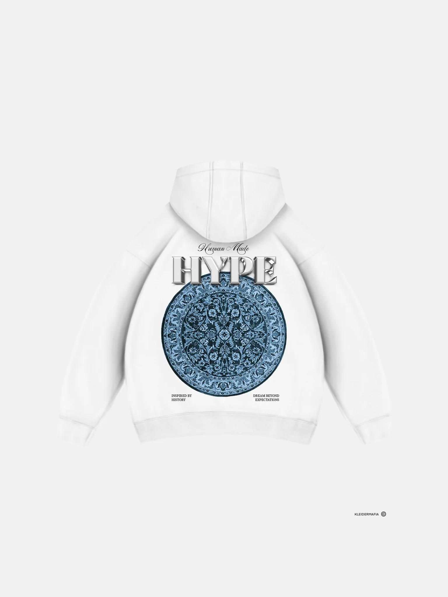 Oversize Hype Hoodie - White - Image 3