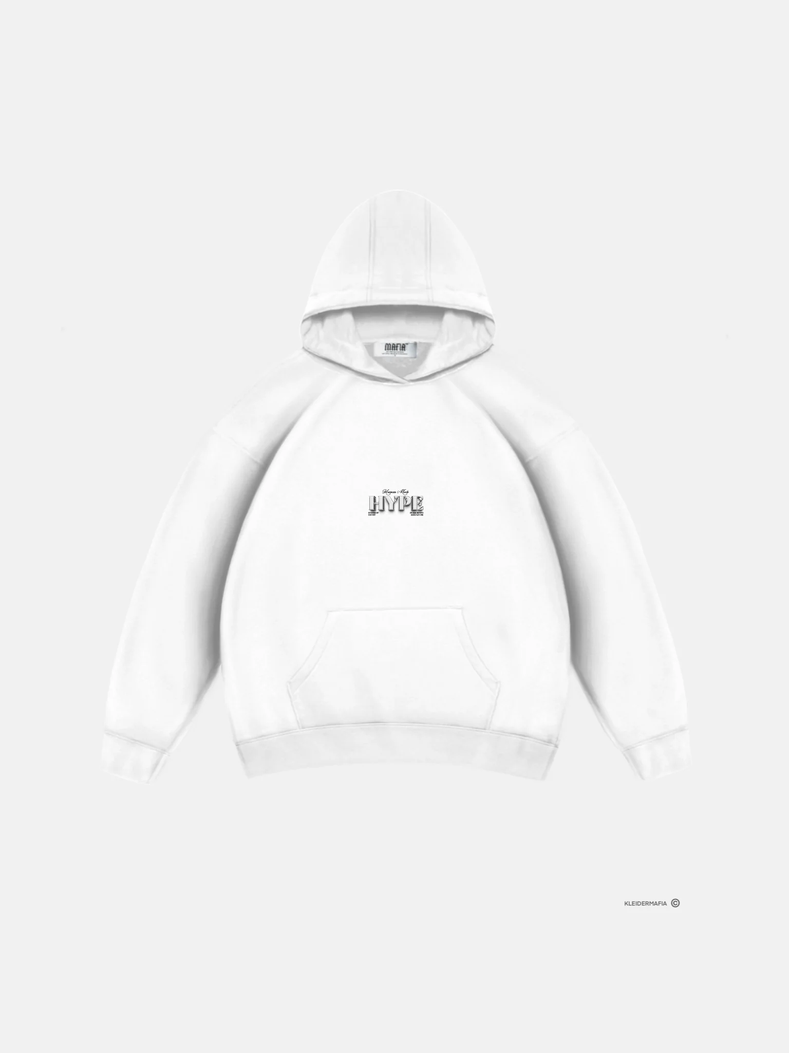 Oversize Hype Hoodie - White - Image 4