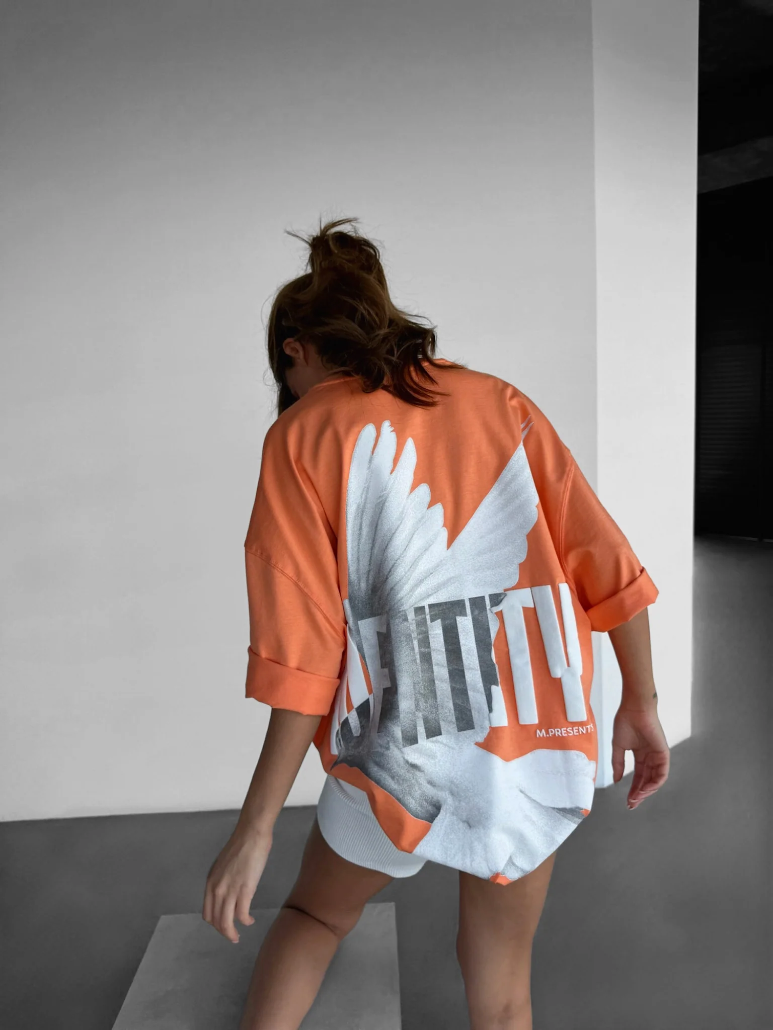 Oversize Identity T-shirt - Orange - Image 4