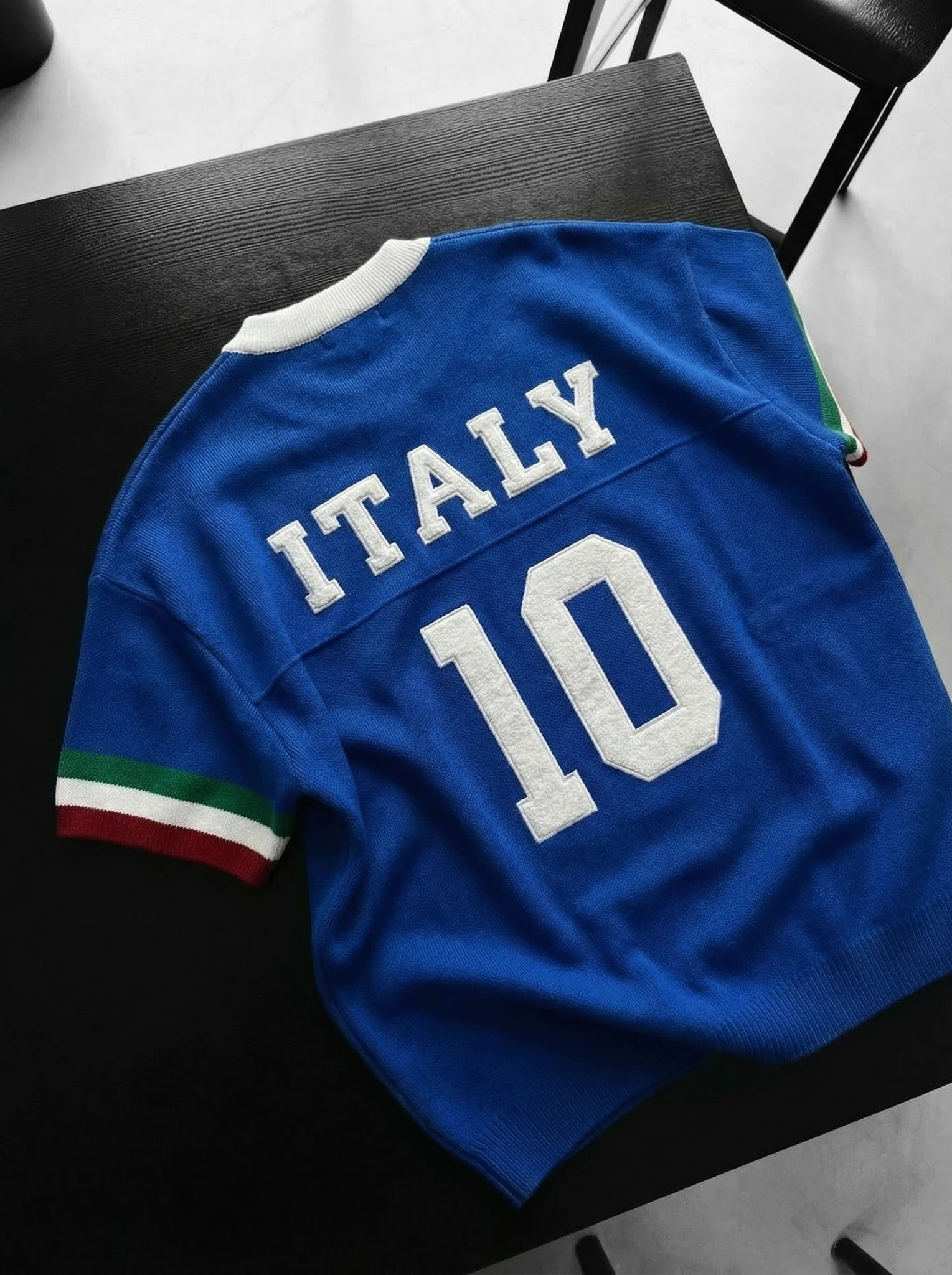 Oversize Italy Knit T-shirt - Sax - Image 2