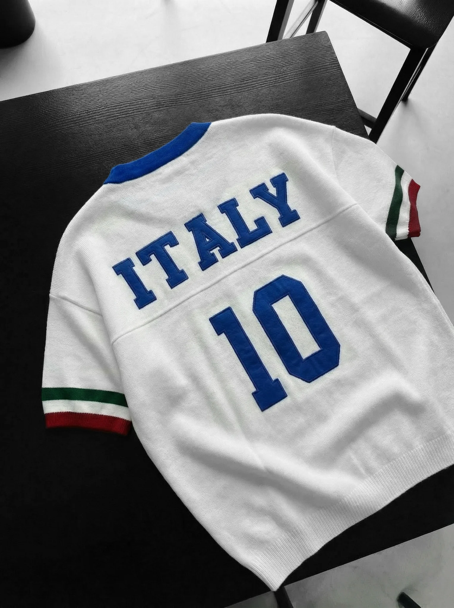 Oversize Italy Knit T-shirt - White - Image 2