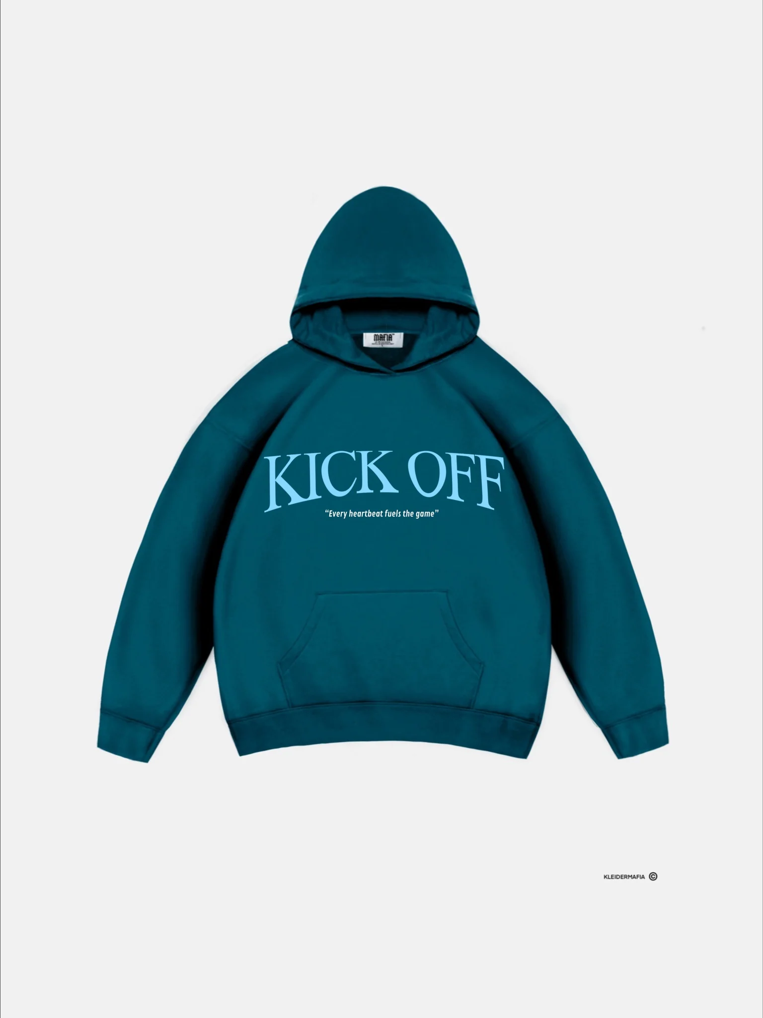 Oversize "KICK OFF" Hoodie - Sea Moss - Image 9