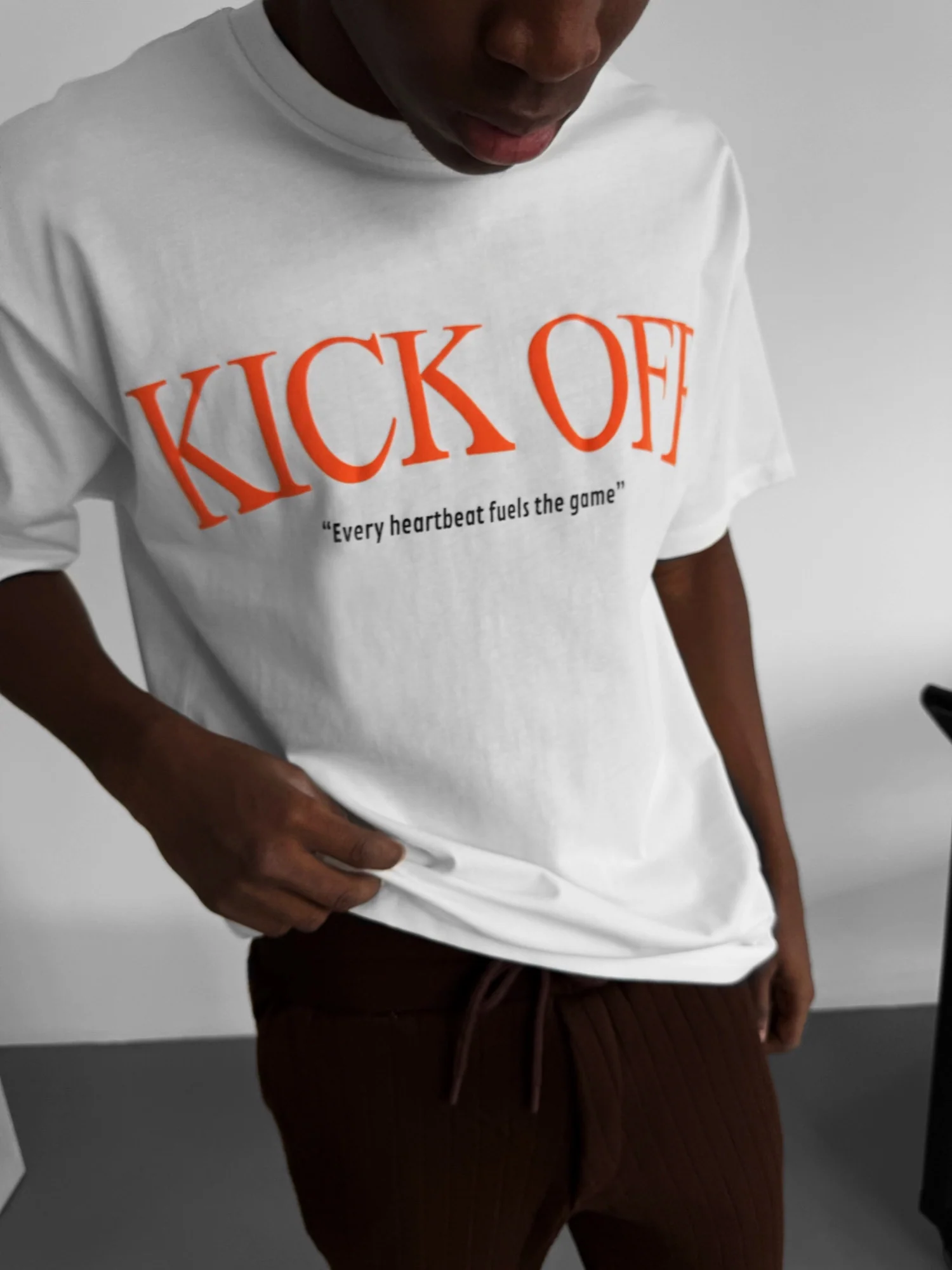 Oversize 'Kick Off‘ T-Shirt - Ecru - Image 2
