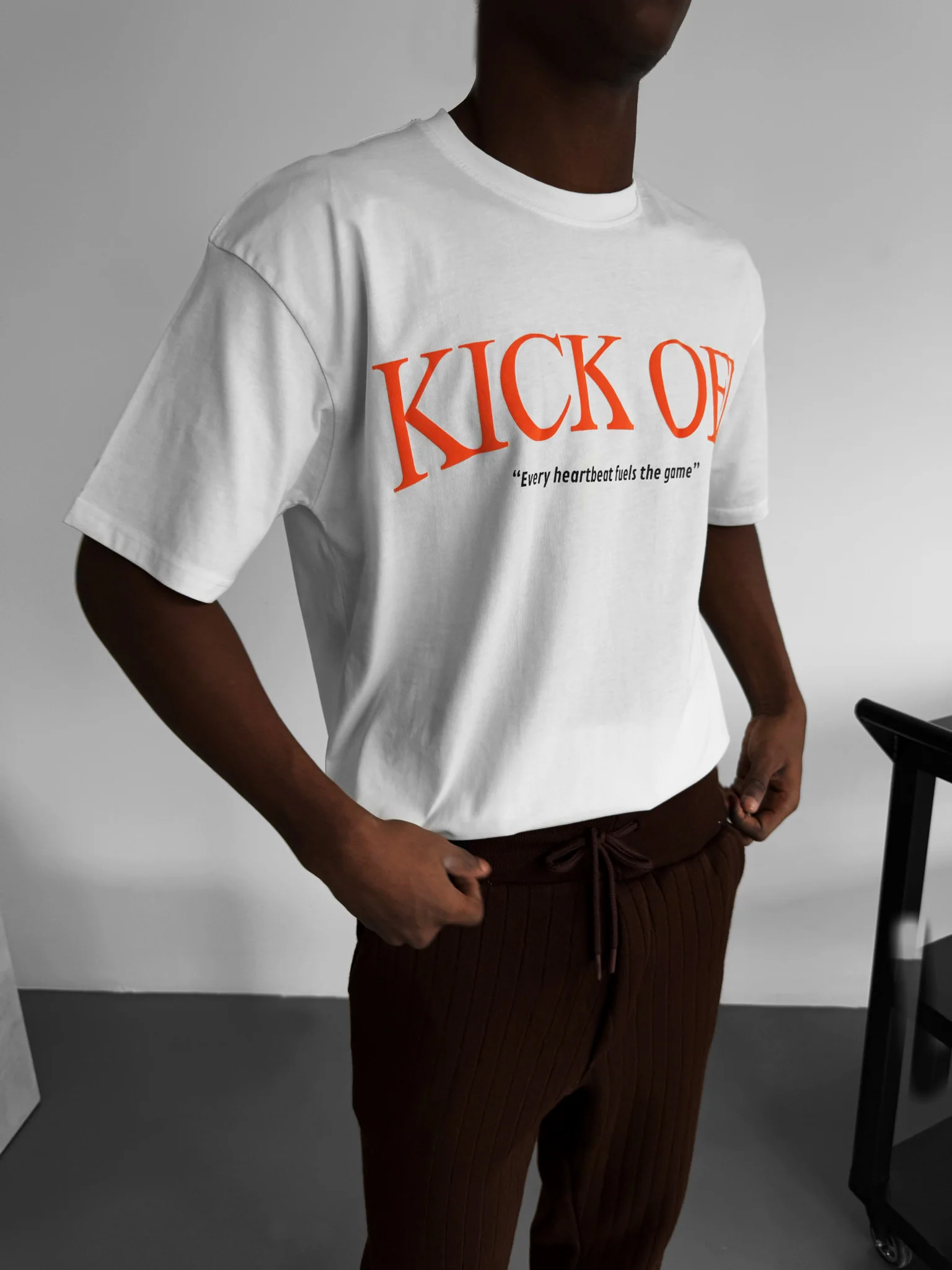 Oversize 'Kick Off‘ T-Shirt - Ecru - Image 3