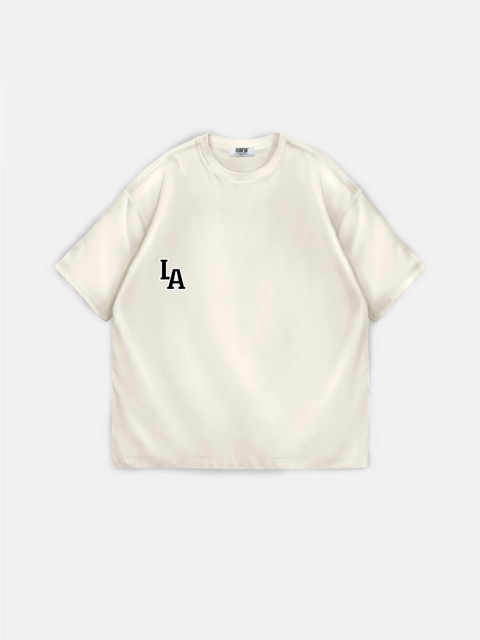 Oversize L.A T-shirt - Beige - Image 3