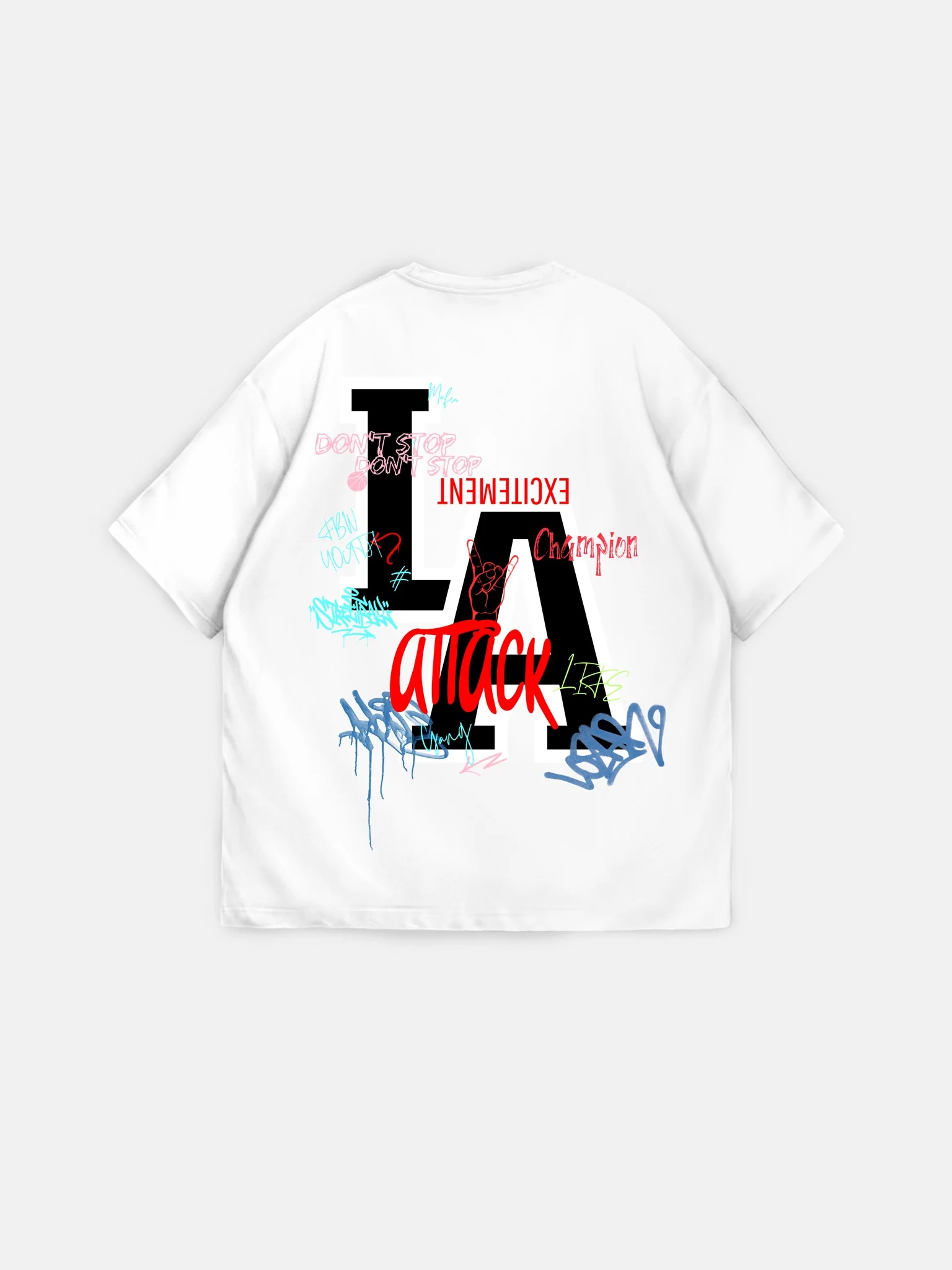 Oversize L.A T-shirt - Ecru - Image 3