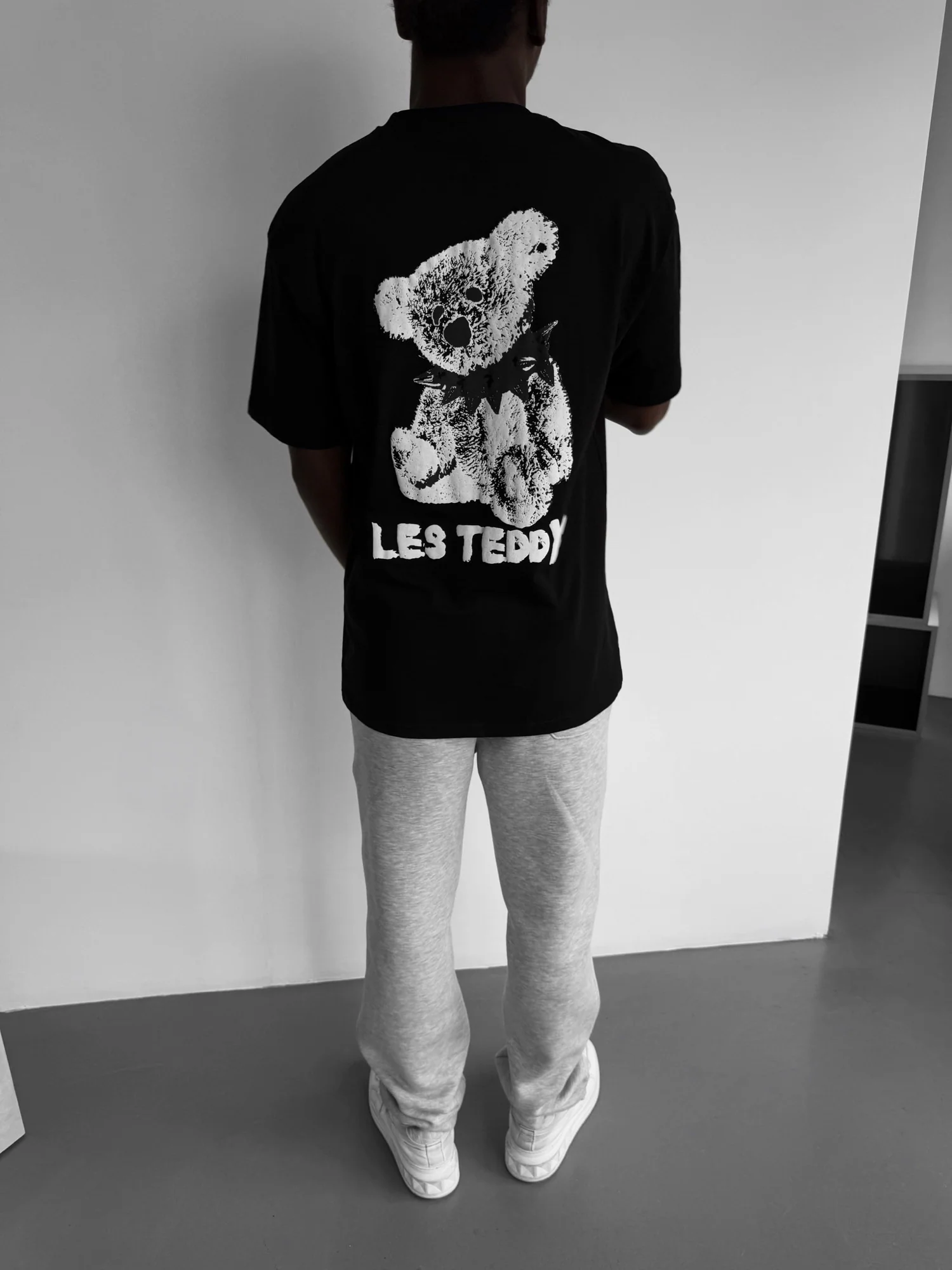 Oversize 'Les Teddys' T-Shirt - Black - Image 2