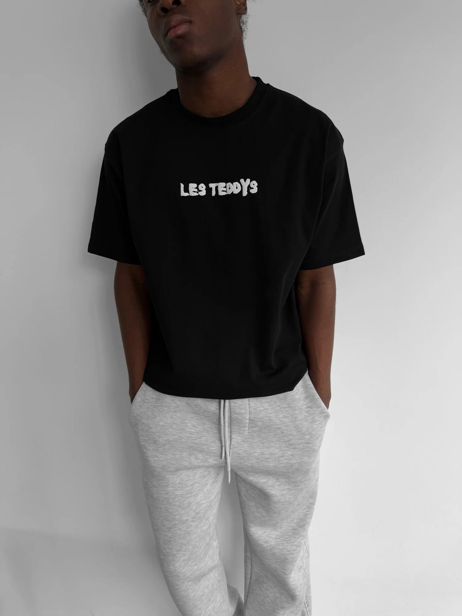 Oversize 'Les Teddys' T-Shirt - Black - Image 3