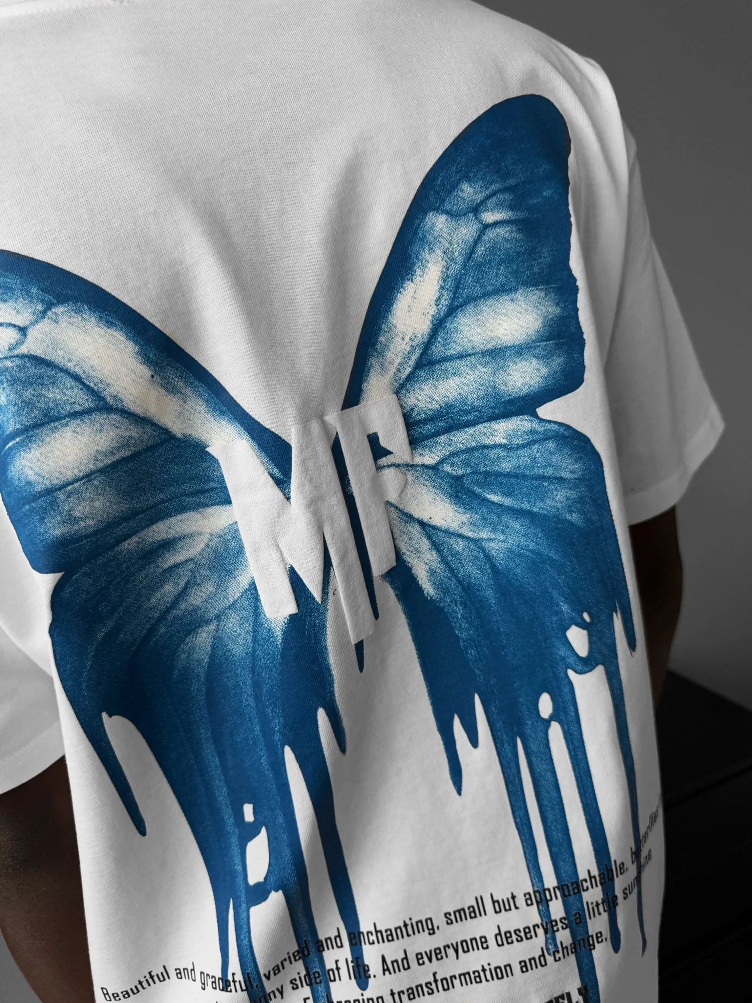 Oversize 'Like a Butterfly' T-Shirt - Ecru - Image 2