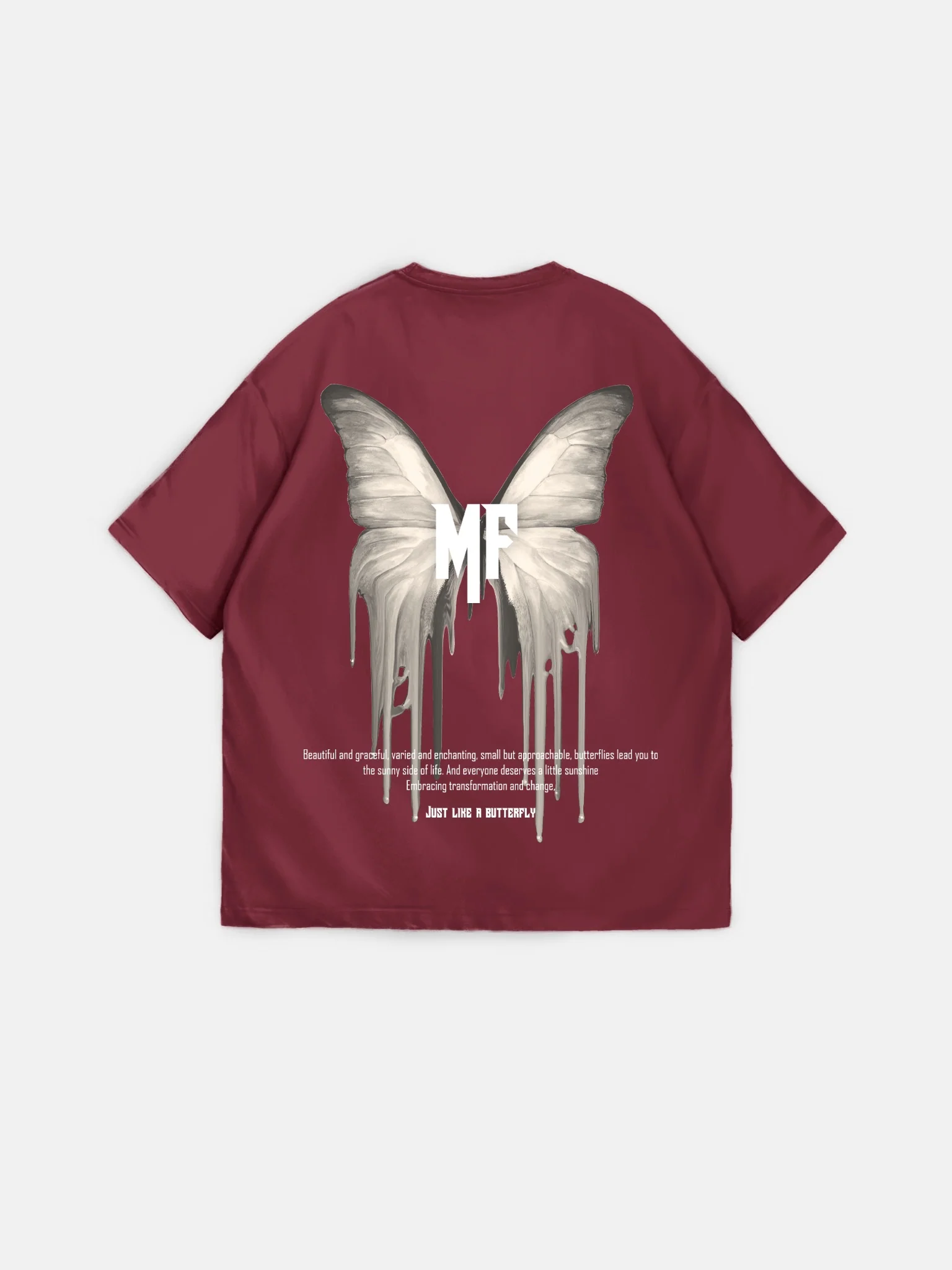 Oversize 'Like a Butterfly' T-Shirt - Port Royale - Image 8