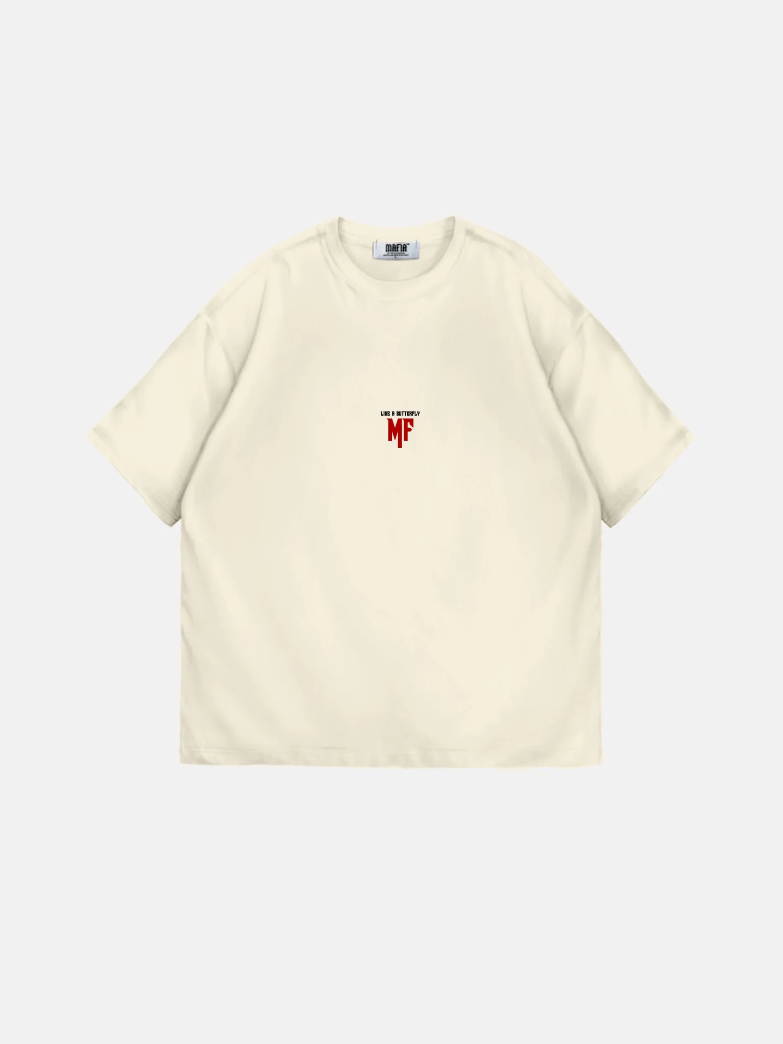 Oversize 'Like a Butterfly' T-Shirt - Antique White - Image 3