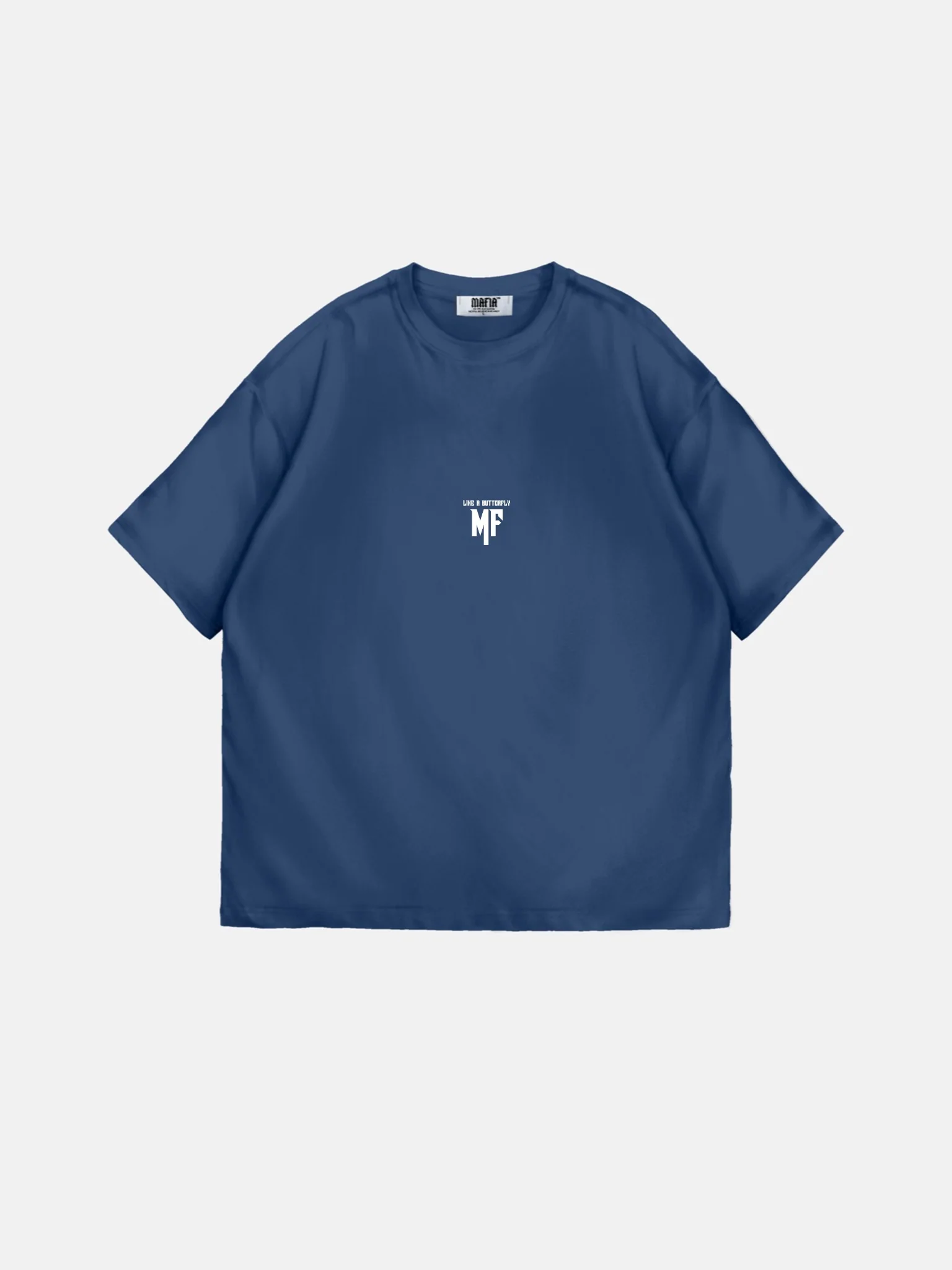 Oversize 'Like a Butterfly' T-Shirt - Navy Peony - Image 11