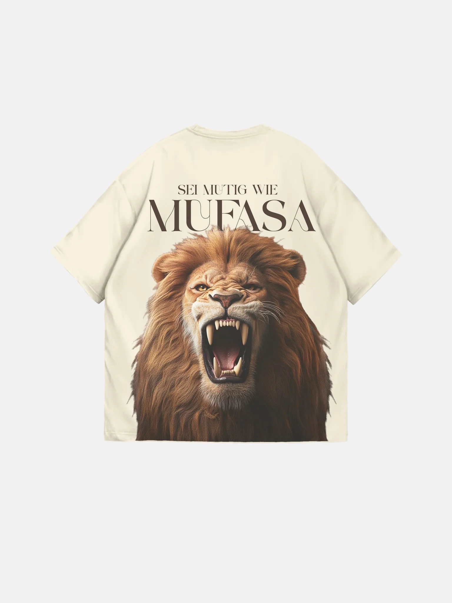 Oversize Lion T-Shirt - Antique White - Image 6