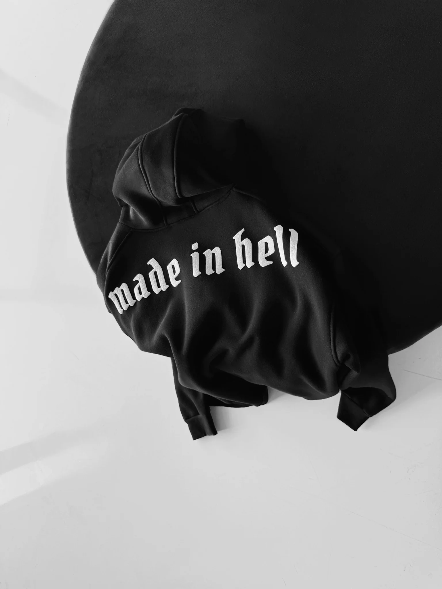 Oversize Made in Hell Hoodie - Black - Image 2