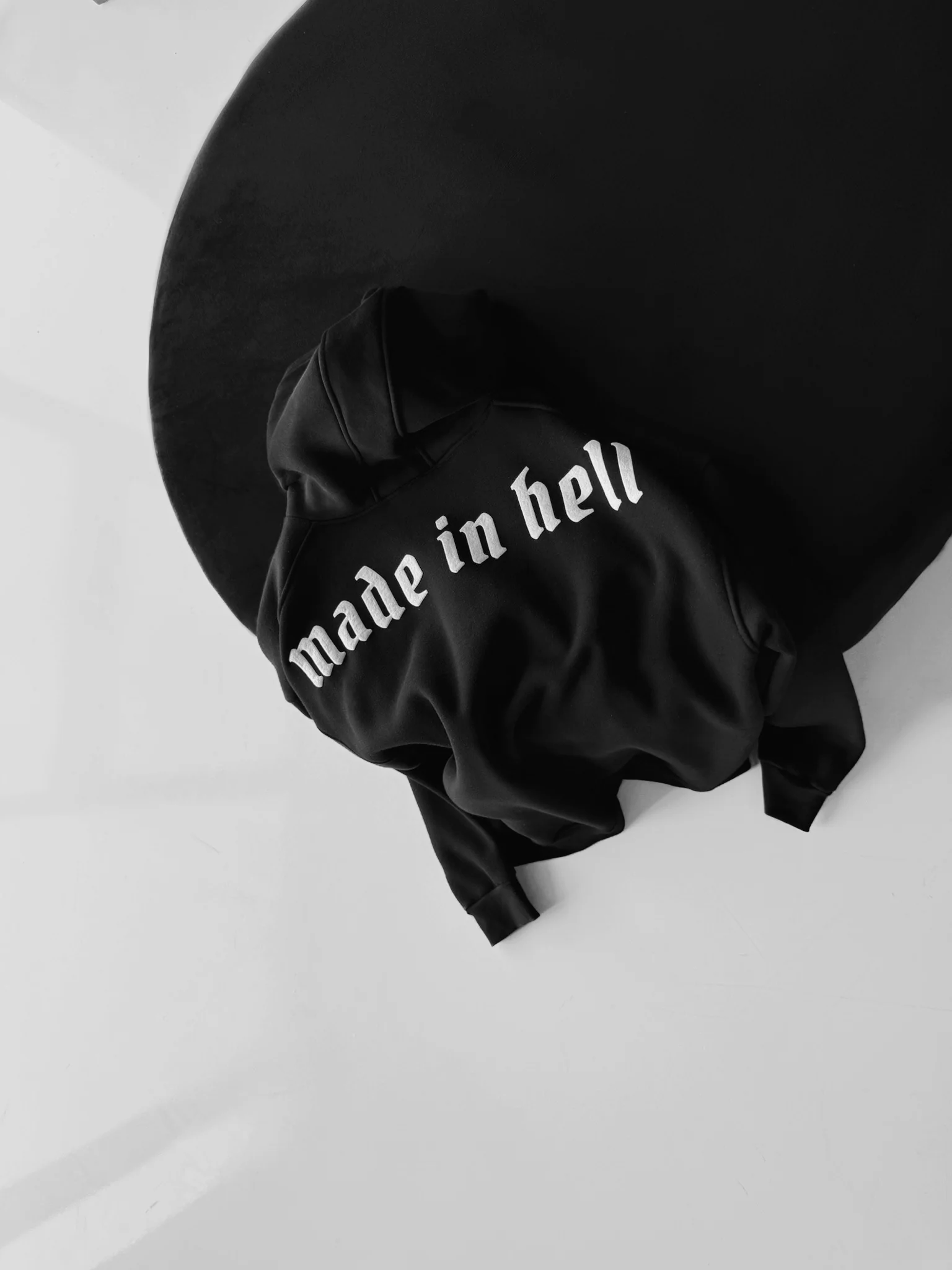 Oversize Made in Hell Hoodie - Black - Image 3