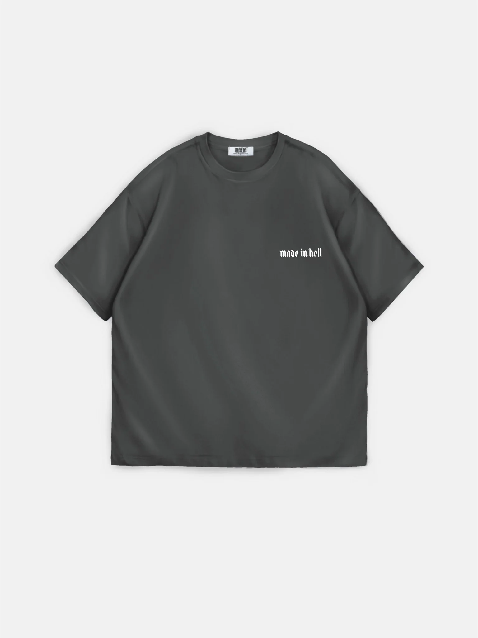 Oversize Made in Hell T-shirt - Anthracite - Image 4