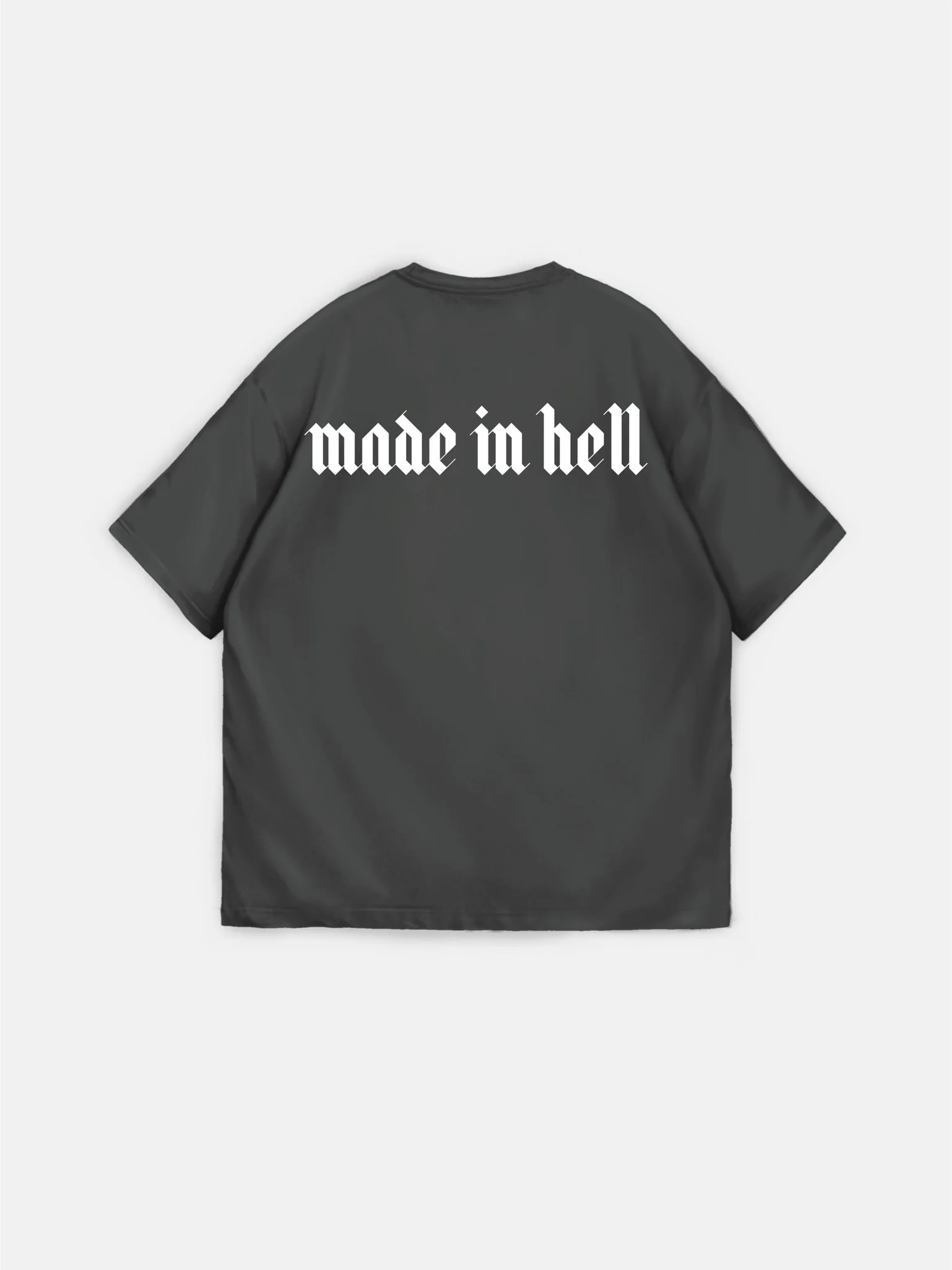 Oversize Made in Hell T-shirt - Anthracite - Image 5