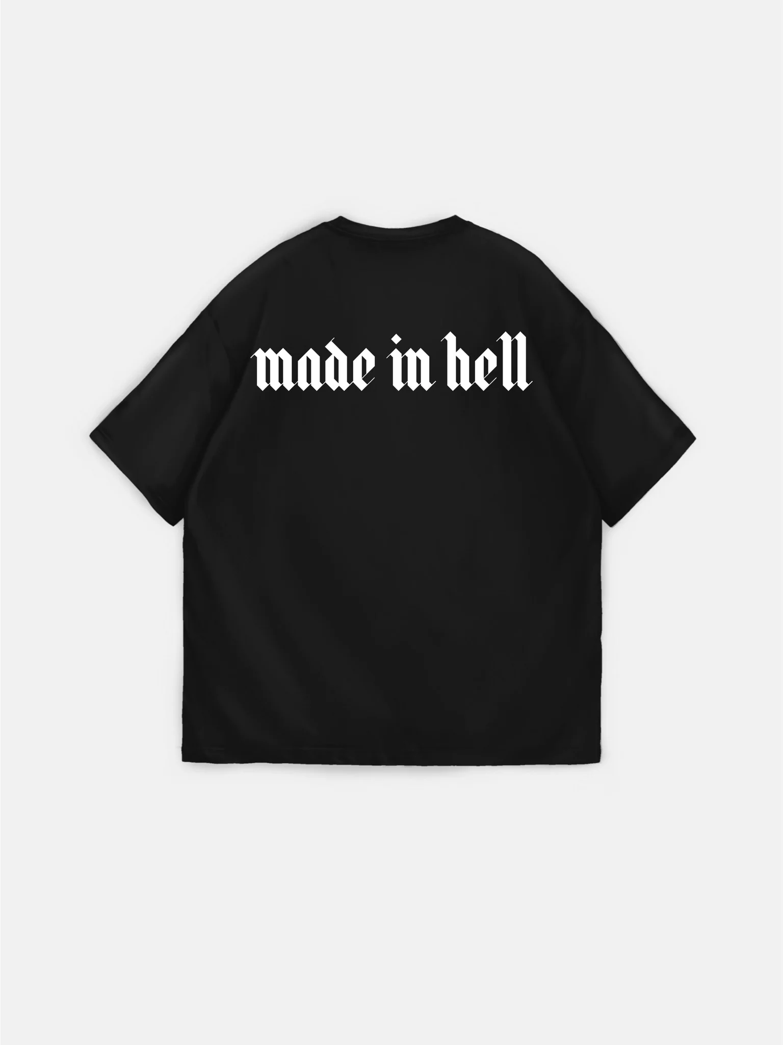Oversize Made in Hell T-shirt - Black - Image 2