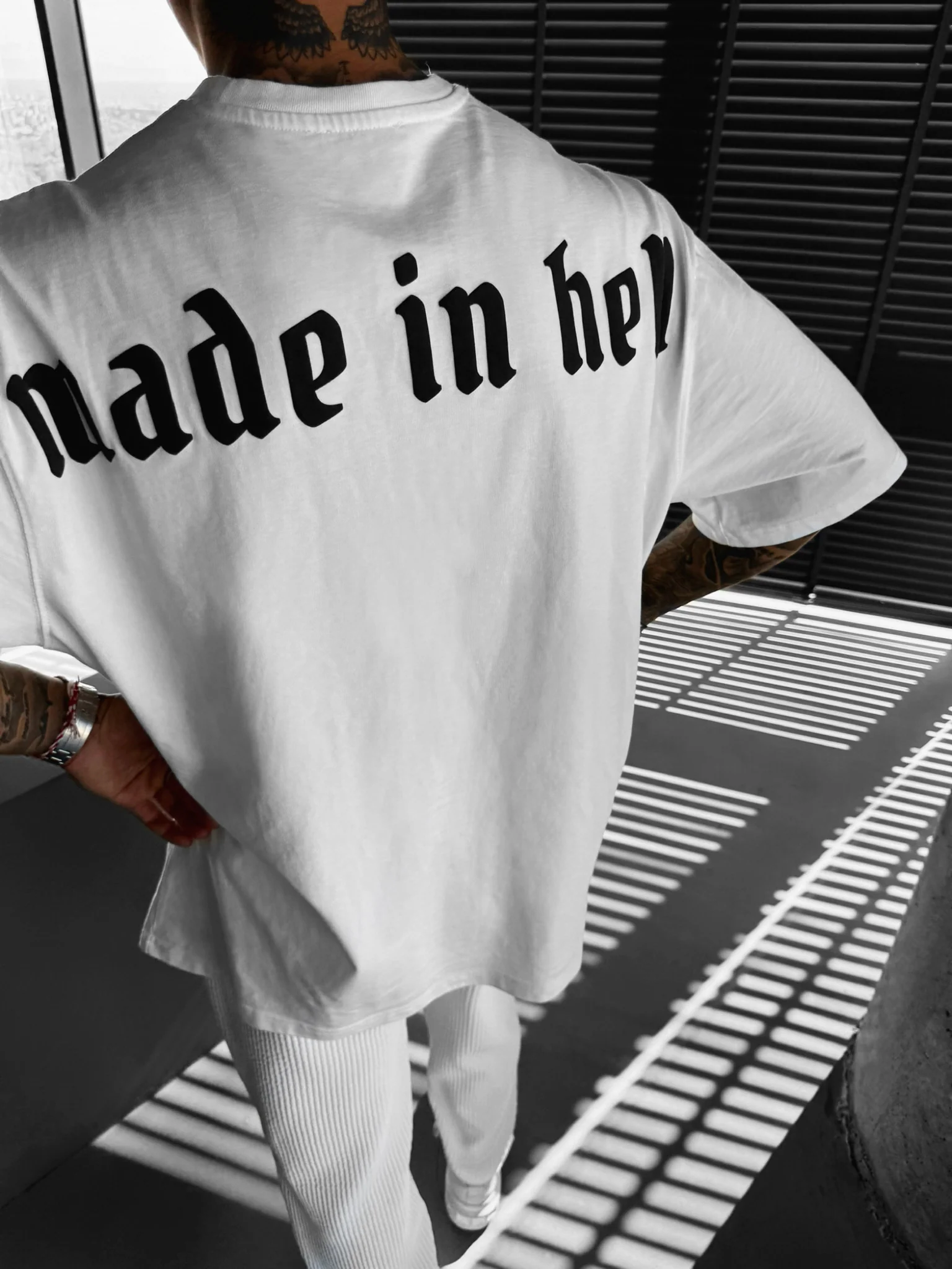Oversize Made in Hell T-shirt - Ecru - Image 6