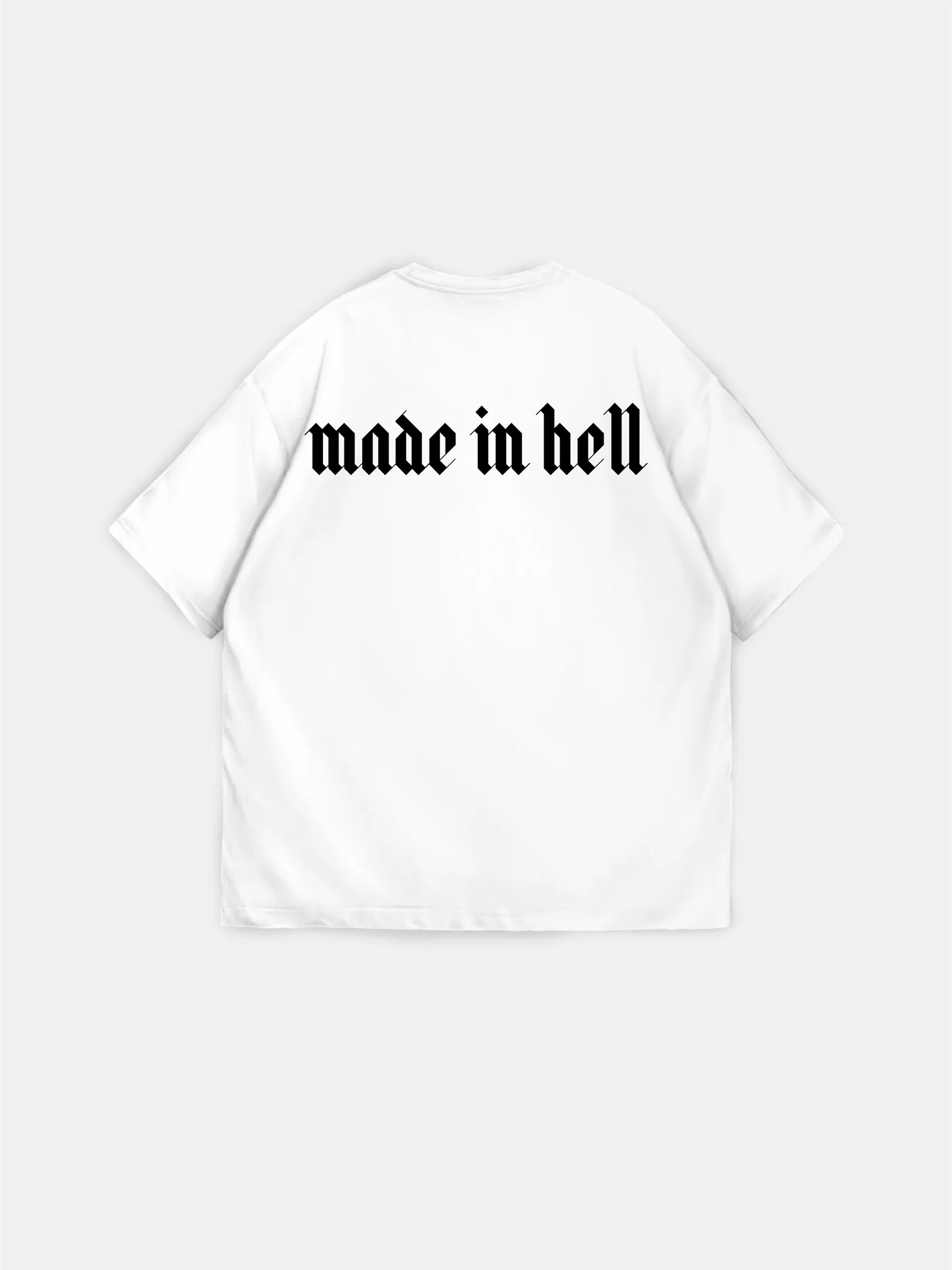 Oversize Made in Hell T-shirt - Ecru - Image 9