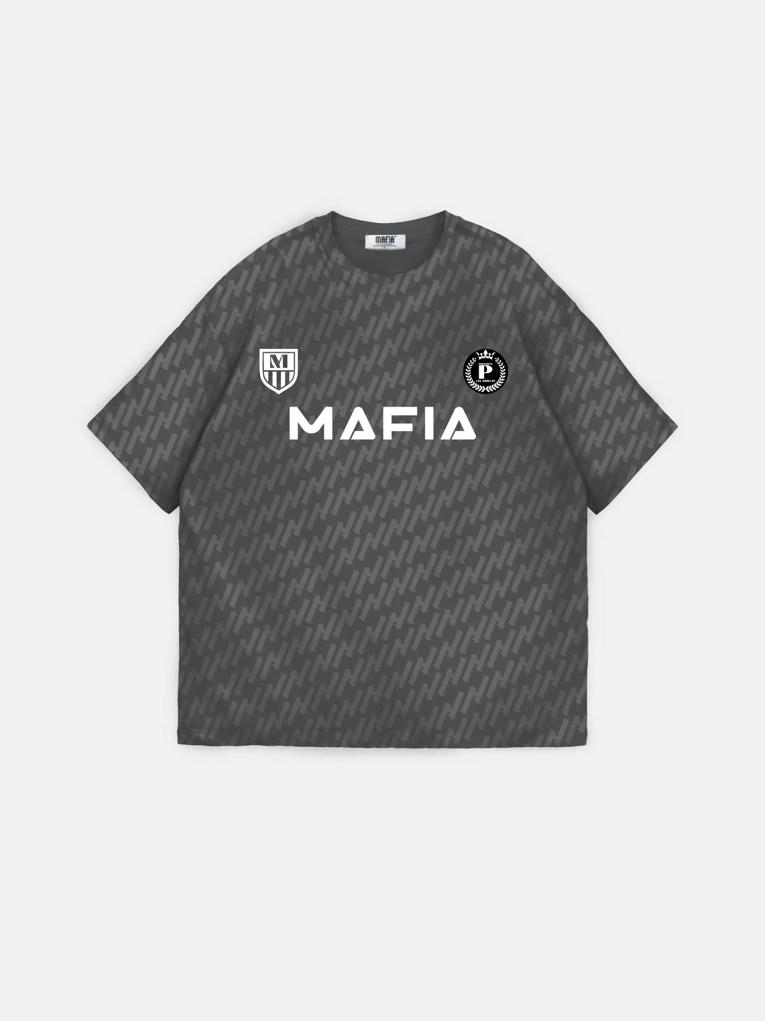 Oversize Mafia Trikot T-Shirt - Anthracite - Image 5