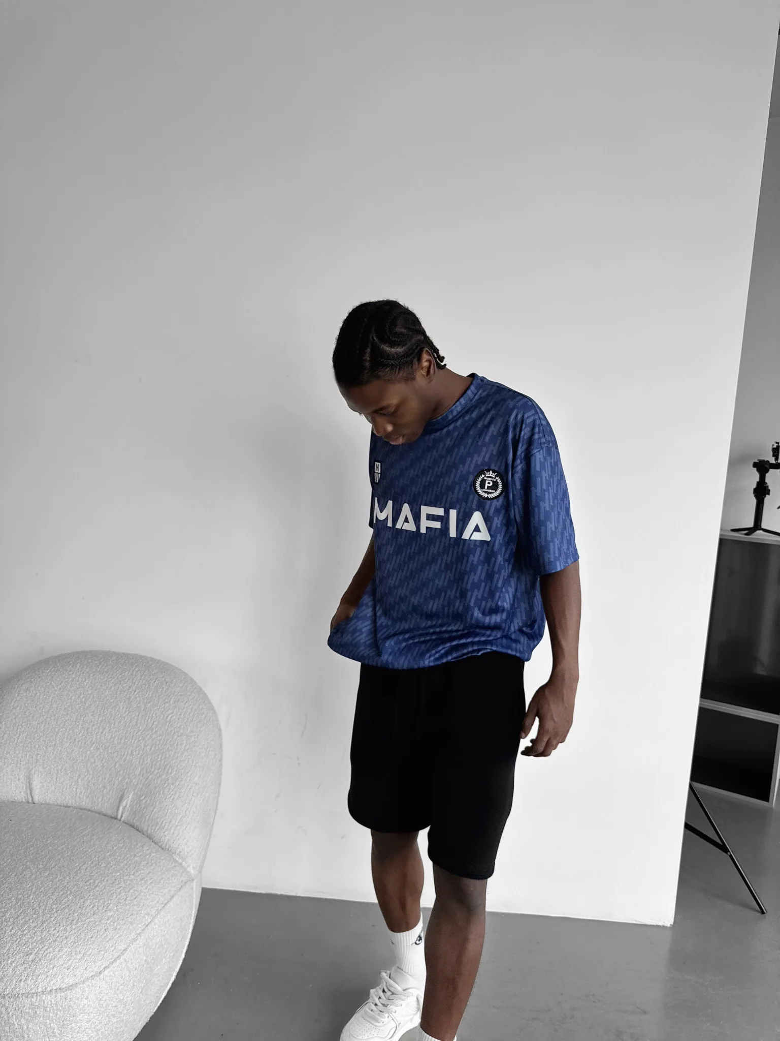 Oversize Mafia Trikot T-Shirt - Blue - Image 5