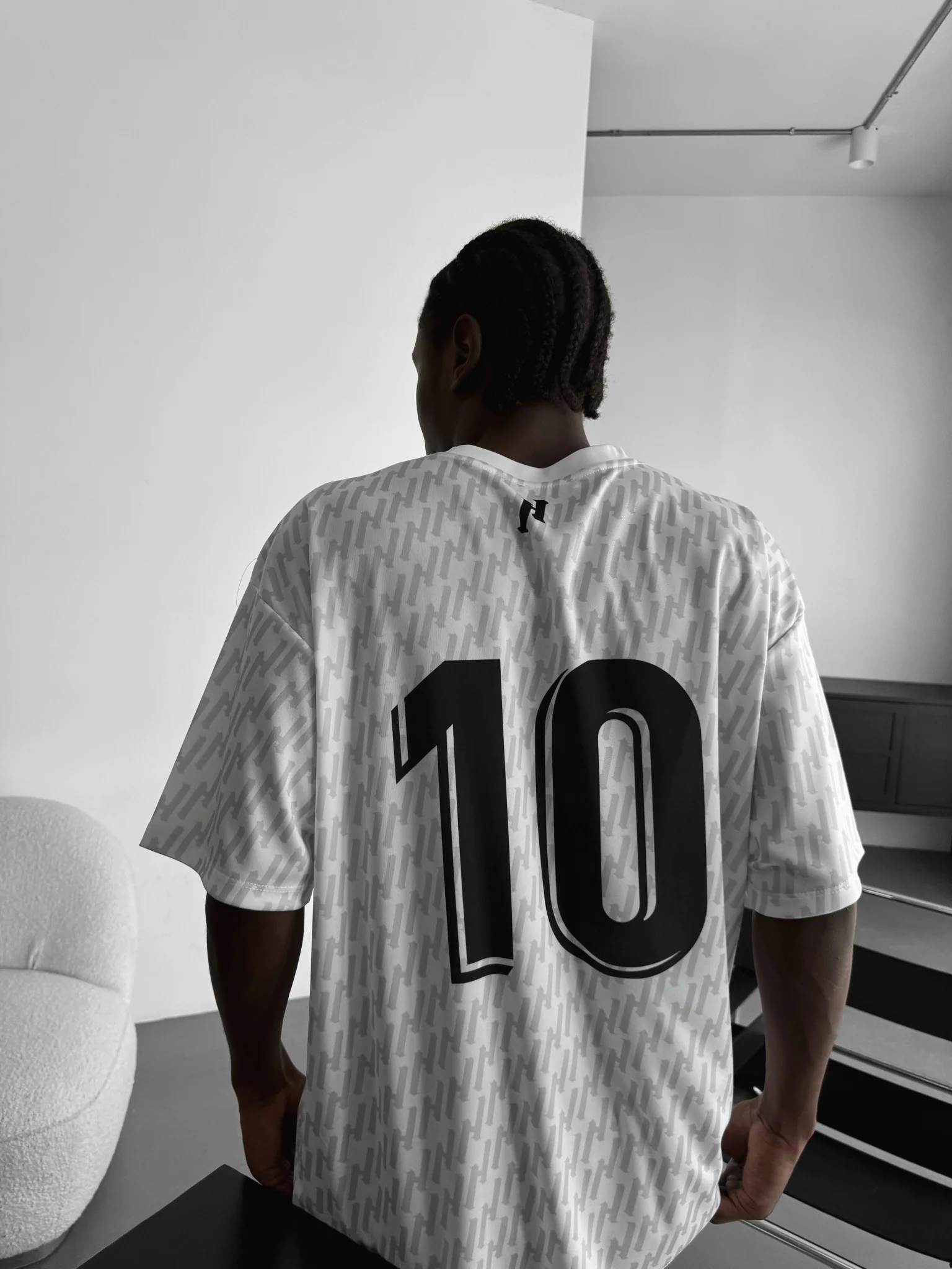 Oversize Mafia Trikot T-Shirt - White - Image 2