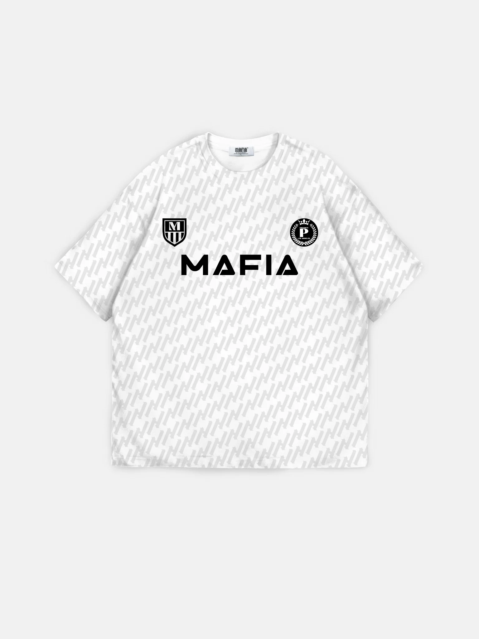 Oversize Mafia Trikot T-Shirt - White - Image 8