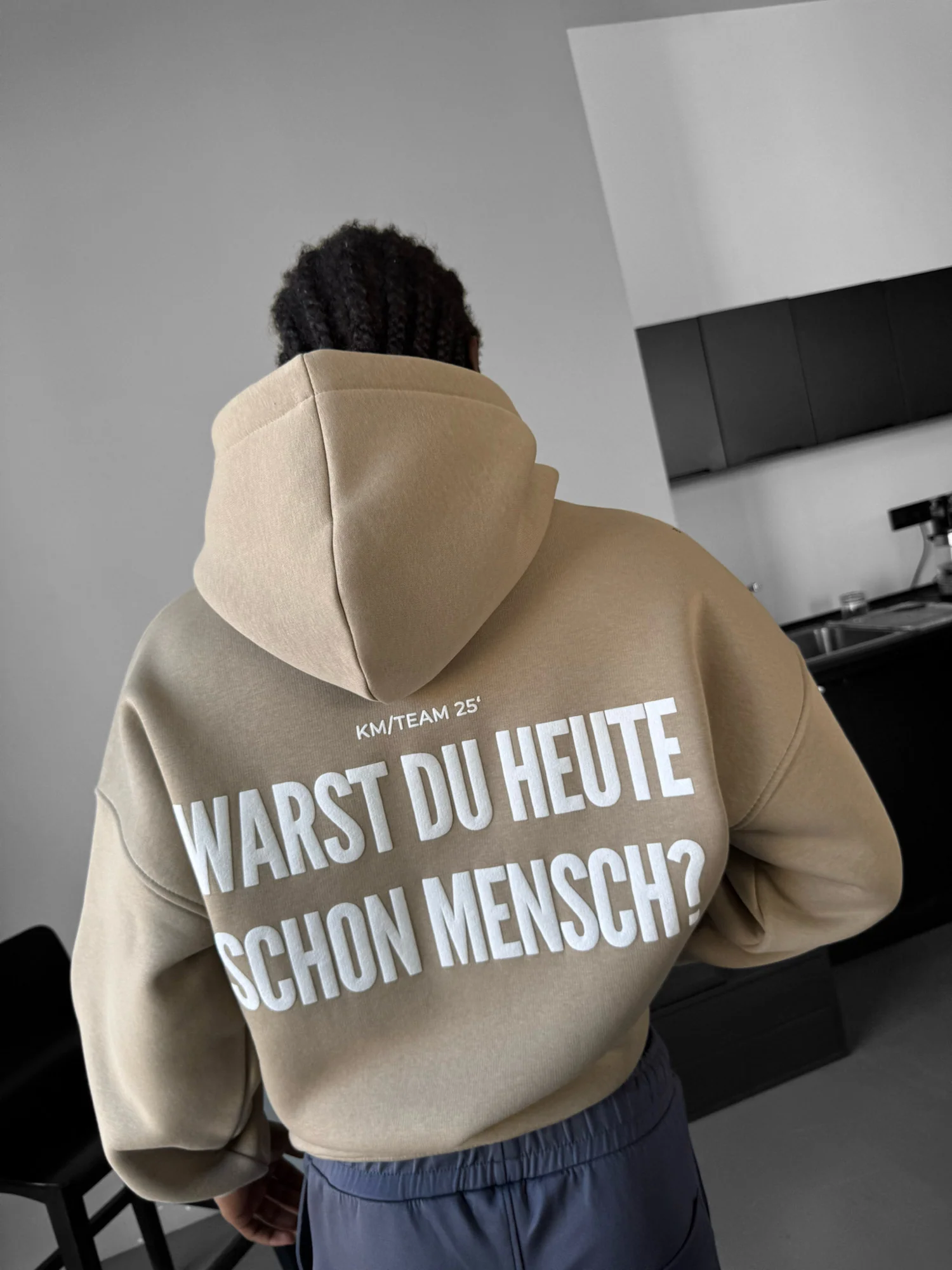 Oversize Mensch Hoodie - Simply Taupe - Image 4