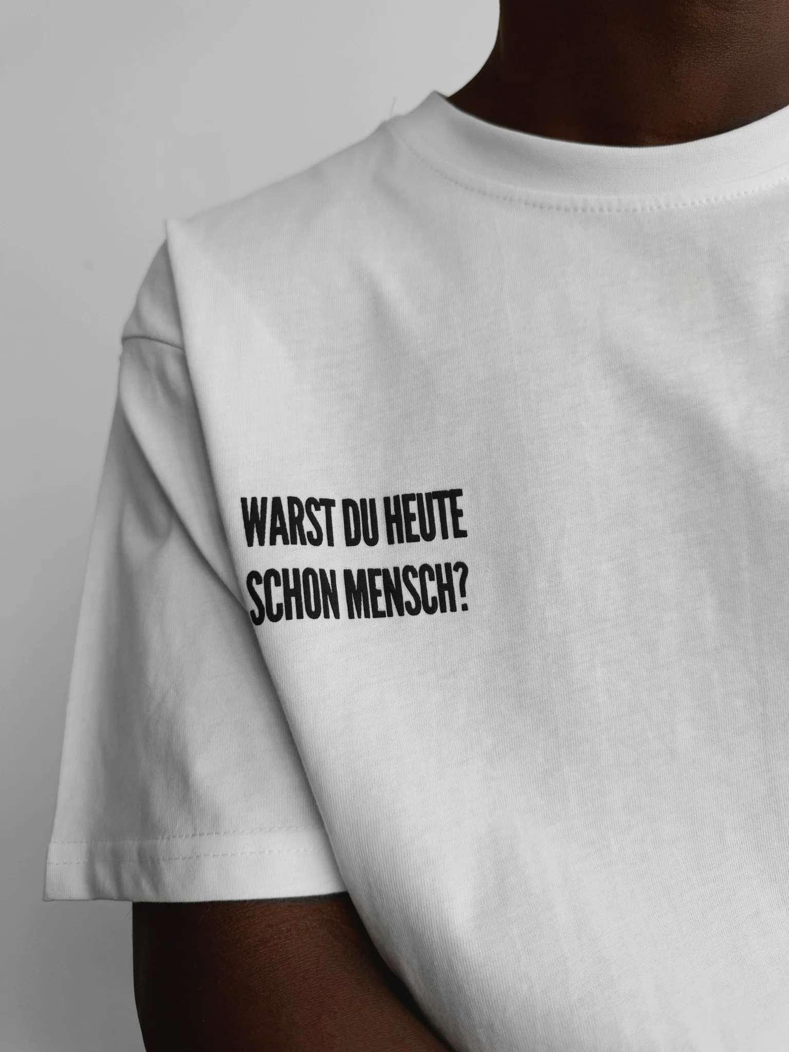 Oversize 'Mensch' T-Shirt - Ecru - Image 2