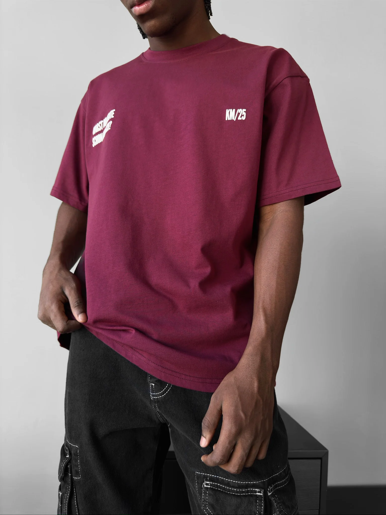 Oversize 'Mensch' T-Shirt - Port Royale - Image 4