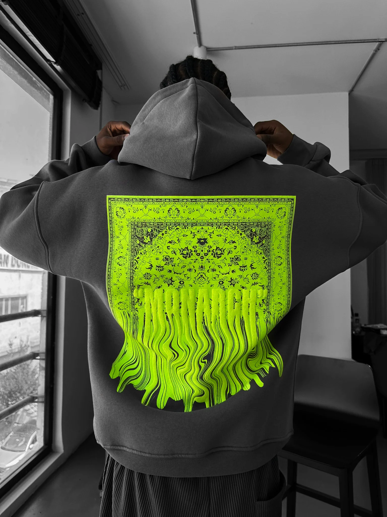 Oversize Monarch Hoodie - Anthracite - Image 3