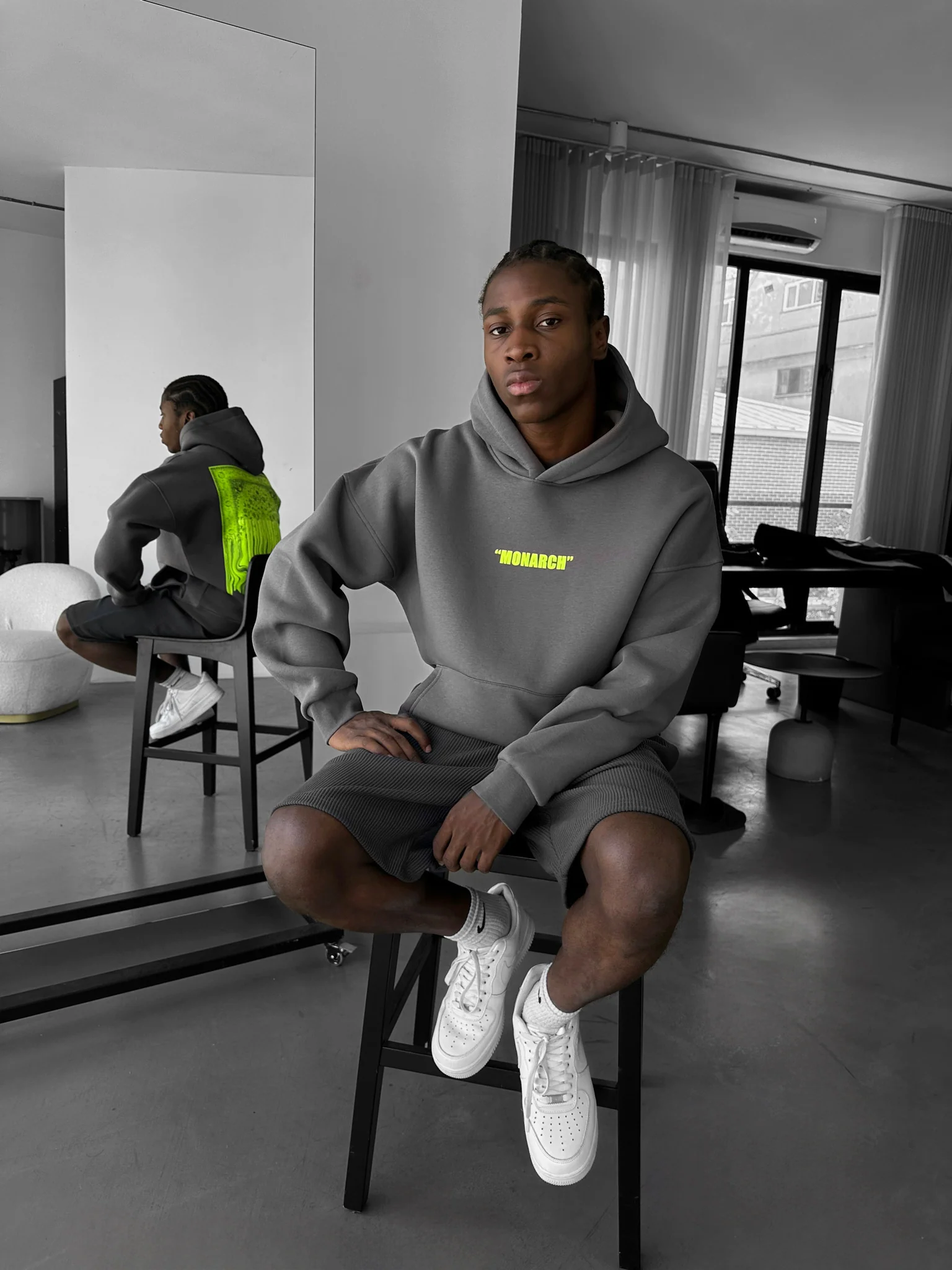 Oversize Monarch Hoodie - Anthracite - Image 4