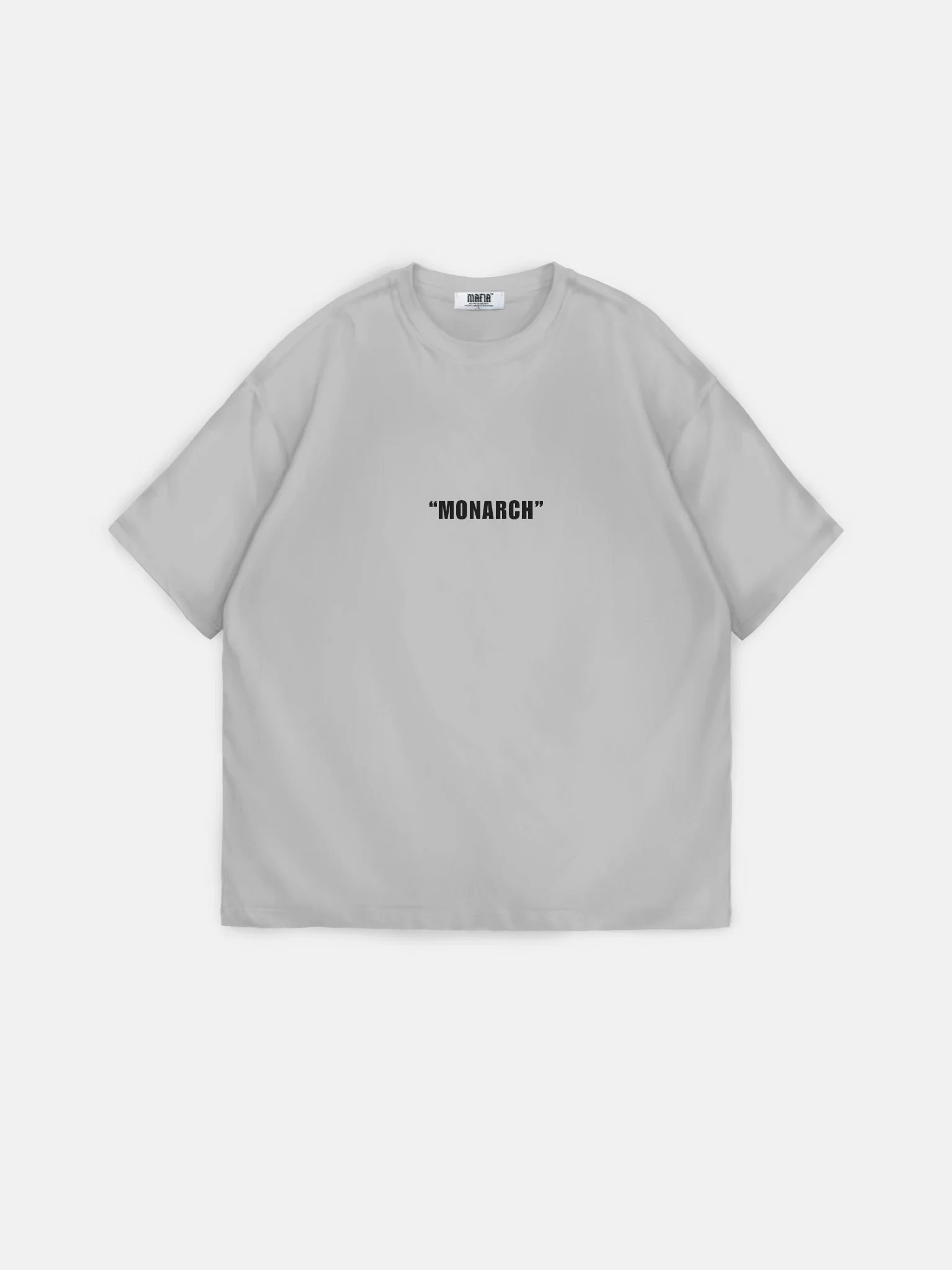 Oversize "Monarch" T-Shirt - Grey and White - Image 3