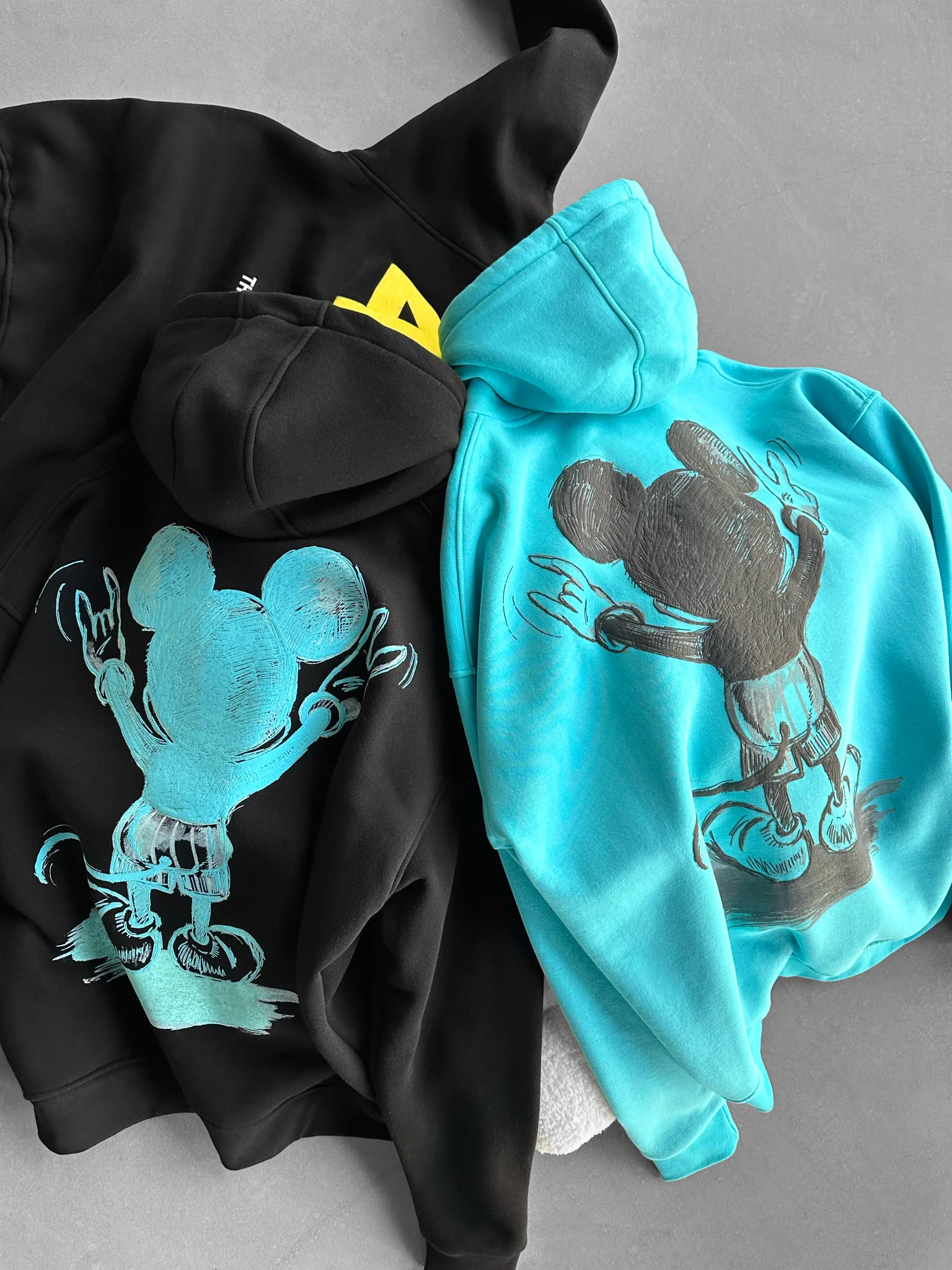 Oversize Mouse Hoodie - Black and Blue - Image 2
