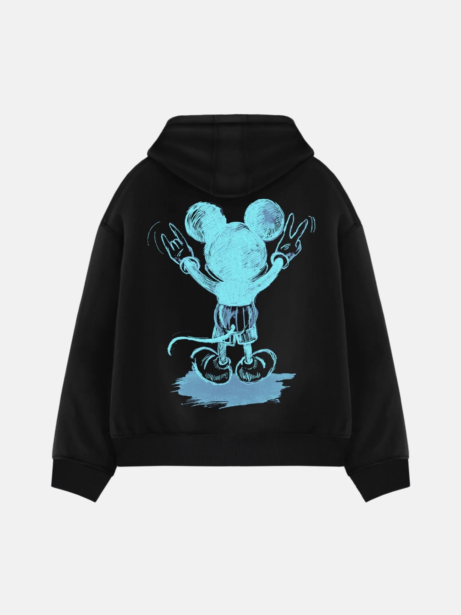 Oversize Mouse Hoodie - Black and Blue - Image 3