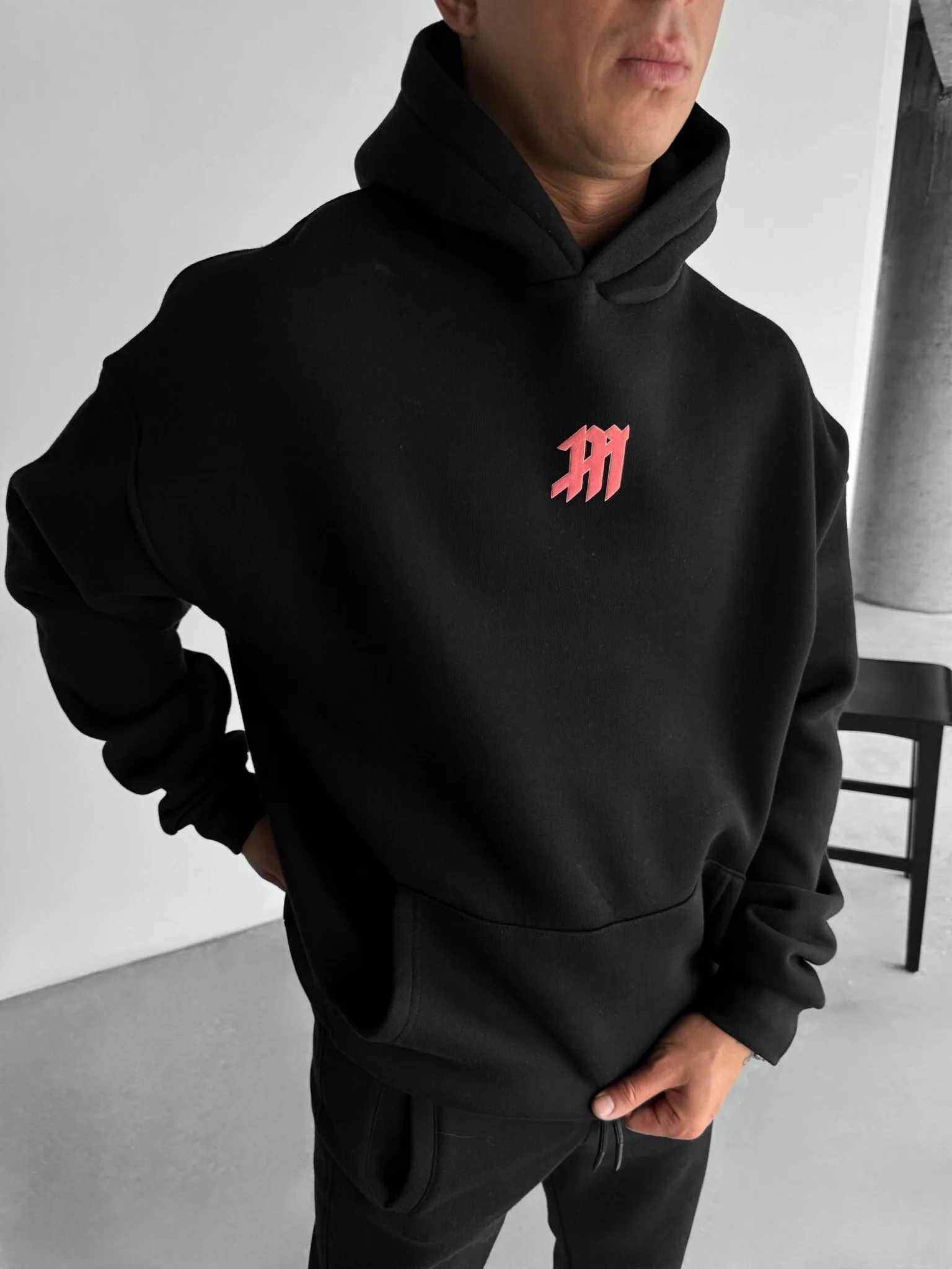 Oversize Mouse Hoodie - Black and Pink - Image 4