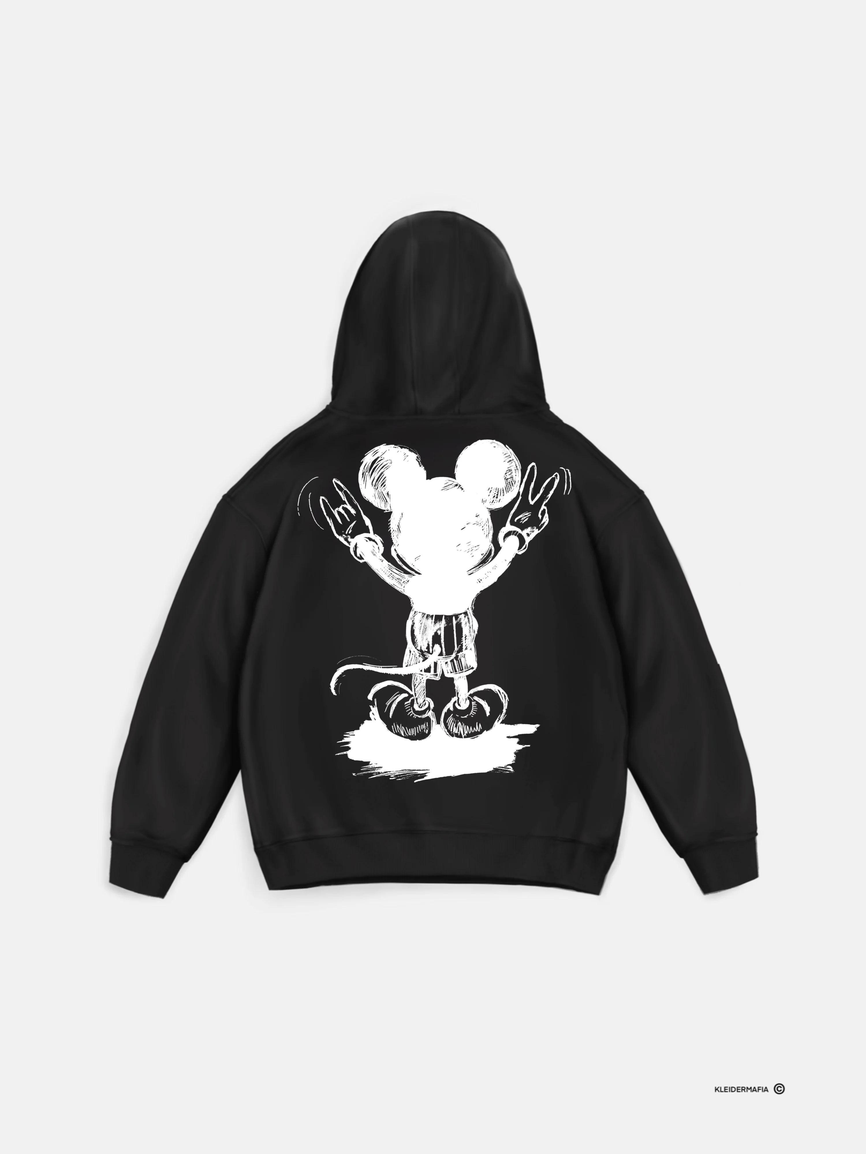 Oversize Mouse Hoodie - Black and White - Image 2