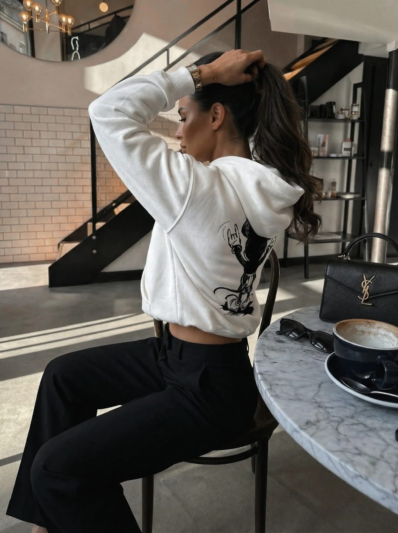 Oversize Mouse Hoodie - White - Image 3
