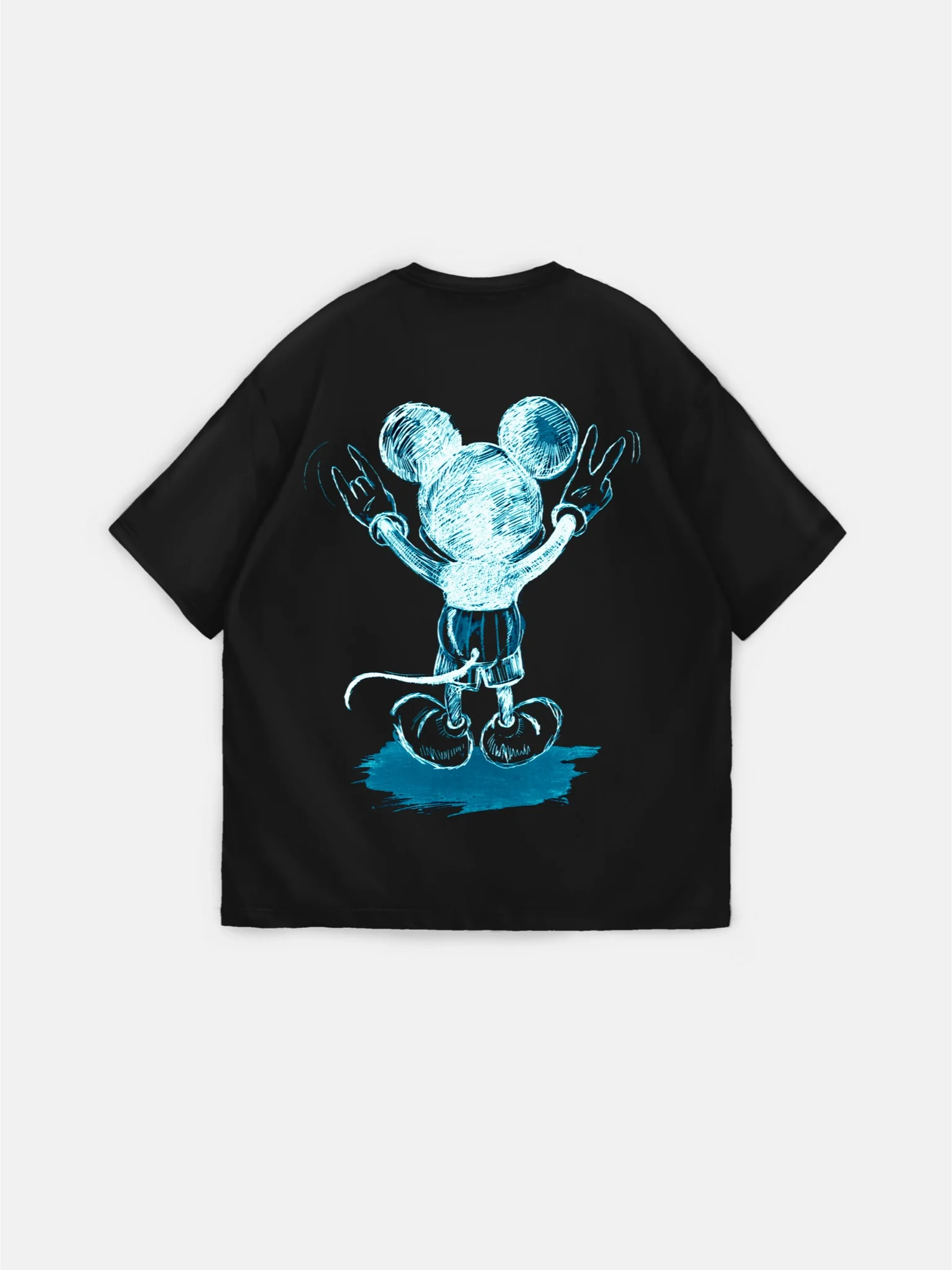 Oversize Mouse T-shirt - Black and Blue - Image 5