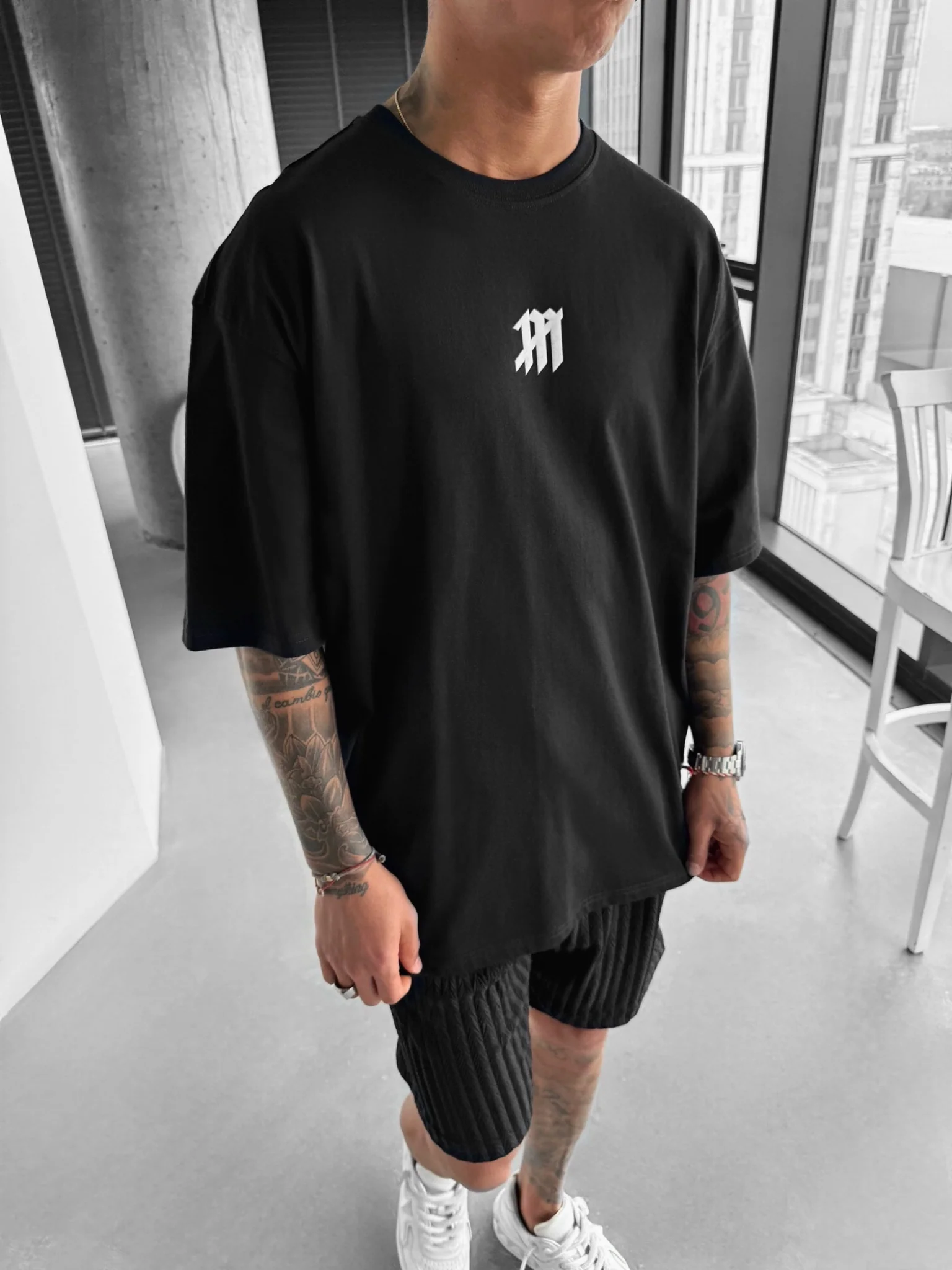 Oversize Mouse T-shirt - Black and White - Image 3